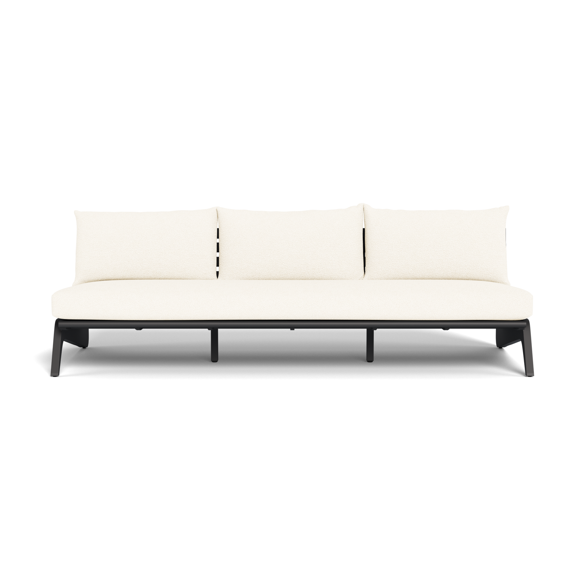 MLB Aluminum 3 Seat Armless Sofa