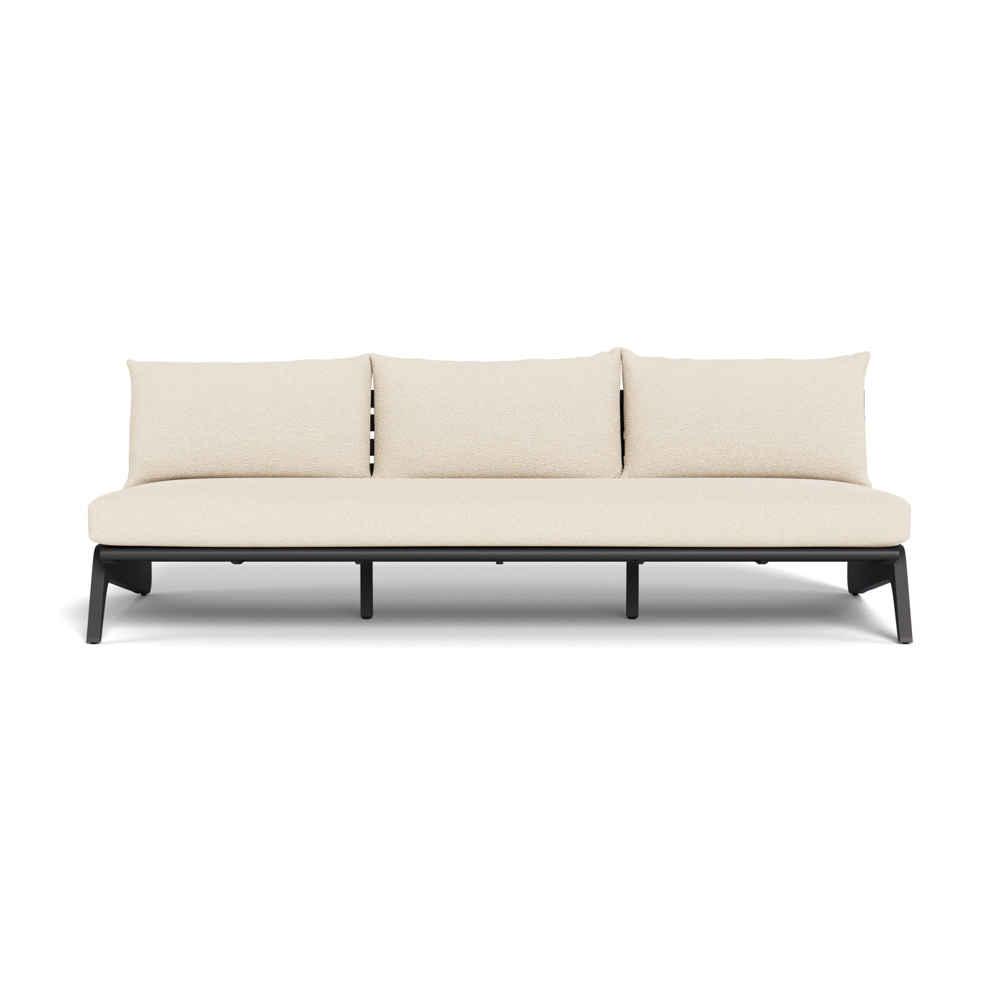 MLB Aluminum 3 Seat Armless Sofa