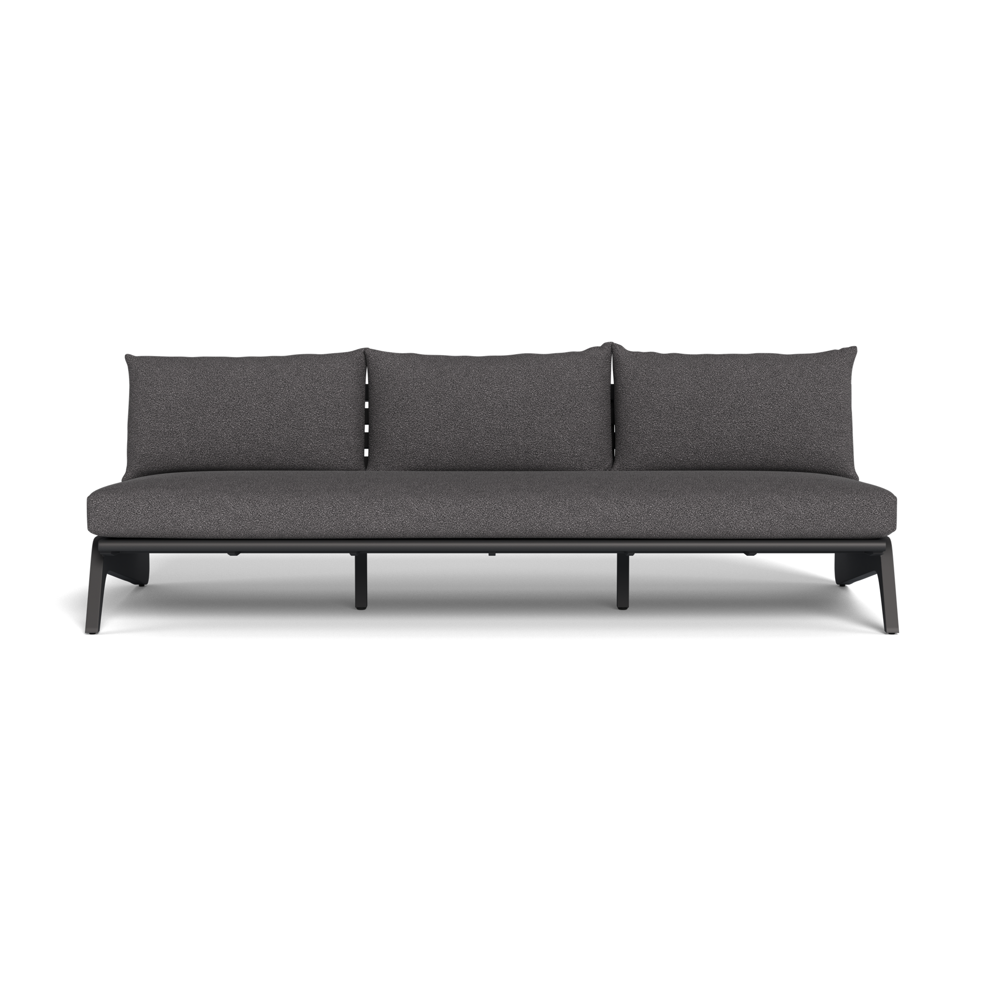 MLB Aluminum 3 Seat Armless Sofa