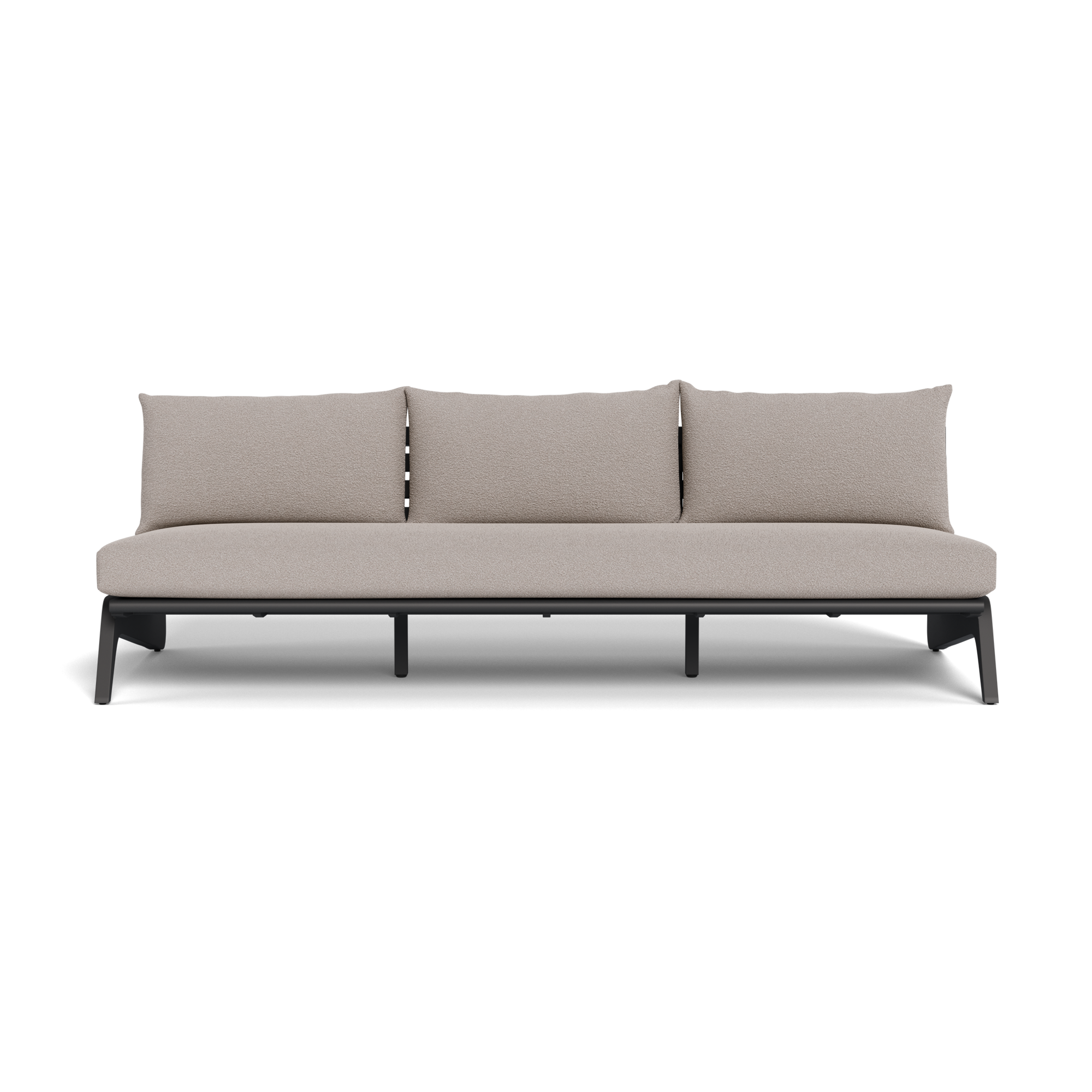 MLB Aluminum 3 Seat Armless Sofa