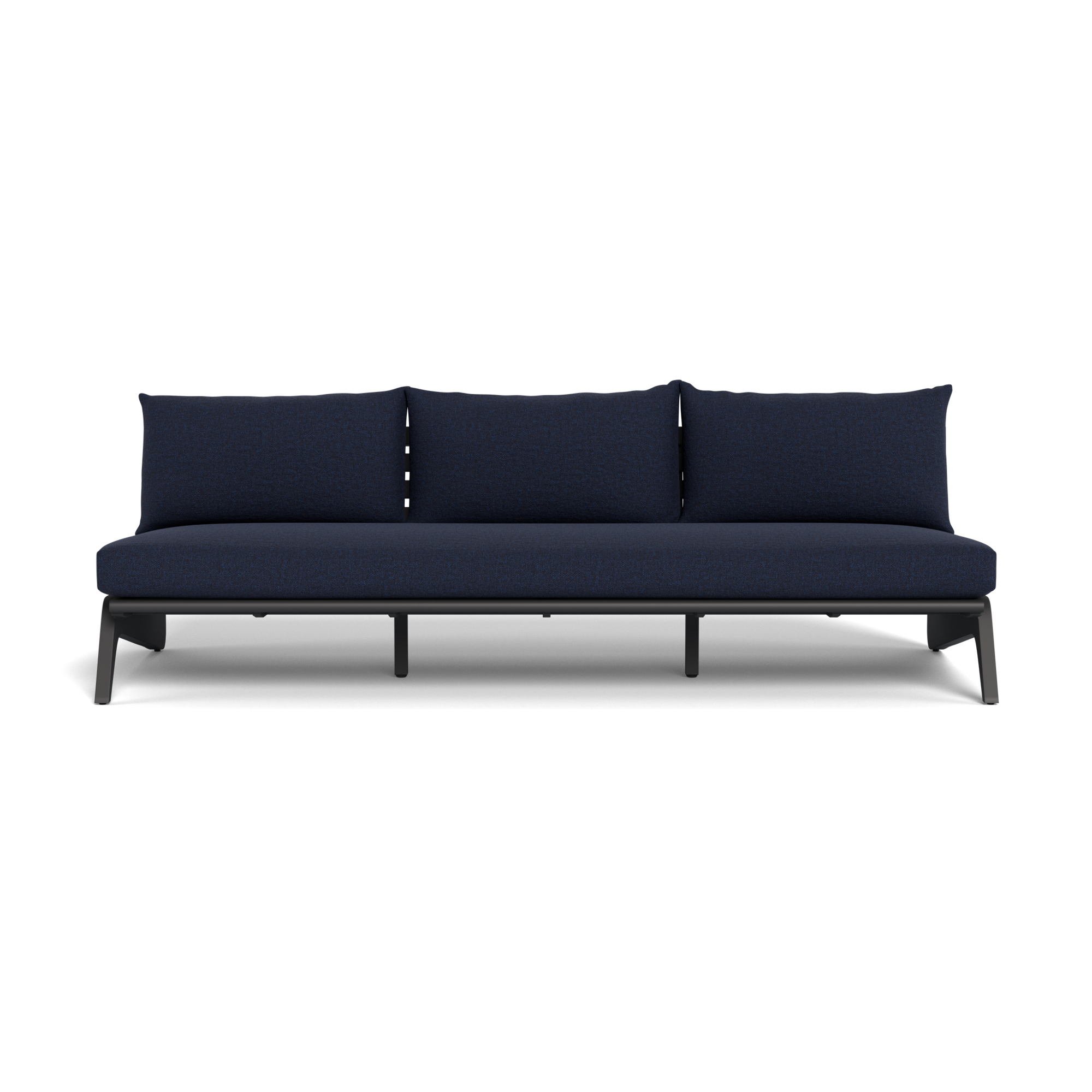 MLB Aluminum 3 Seat Armless Sofa