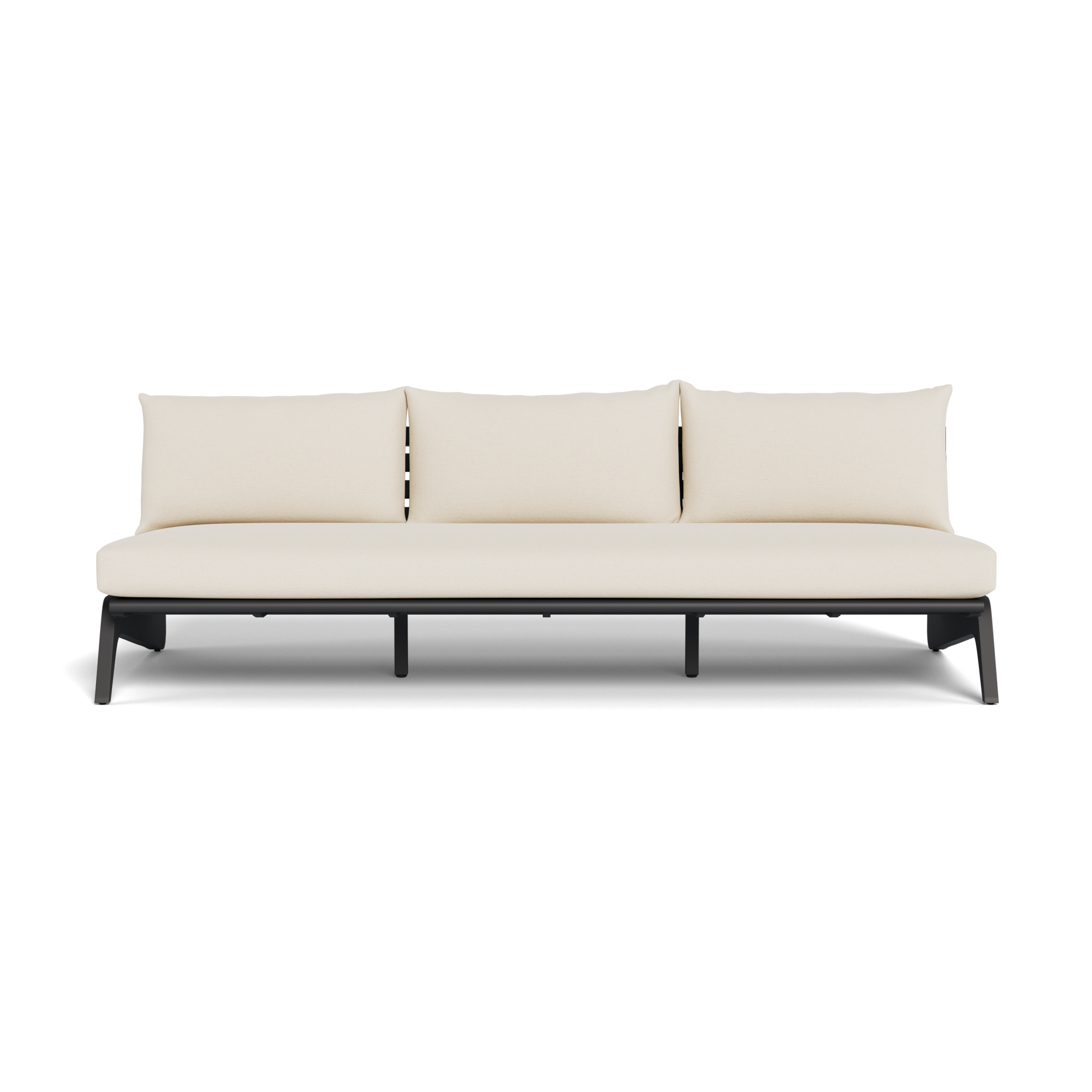 MLB Aluminum 3 Seat Armless Sofa