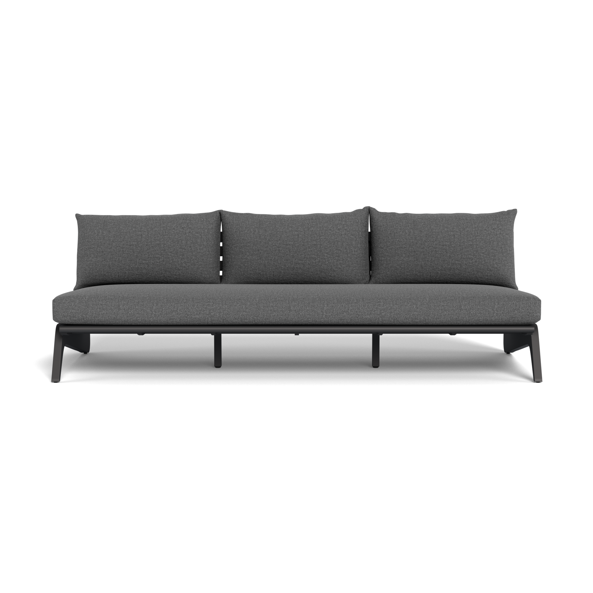MLB Aluminum 3 Seat Armless Sofa