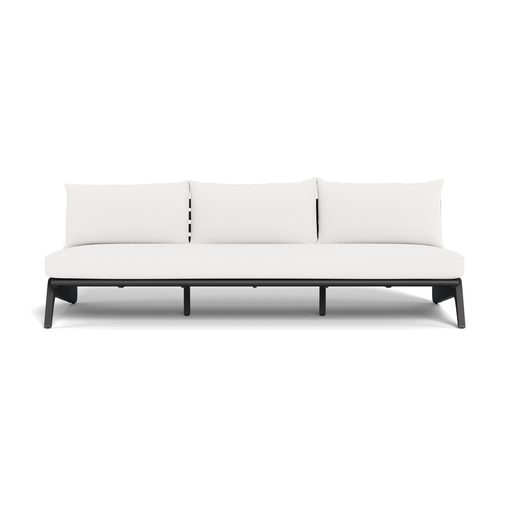 MLB Aluminum 3 Seat Armless Sofa