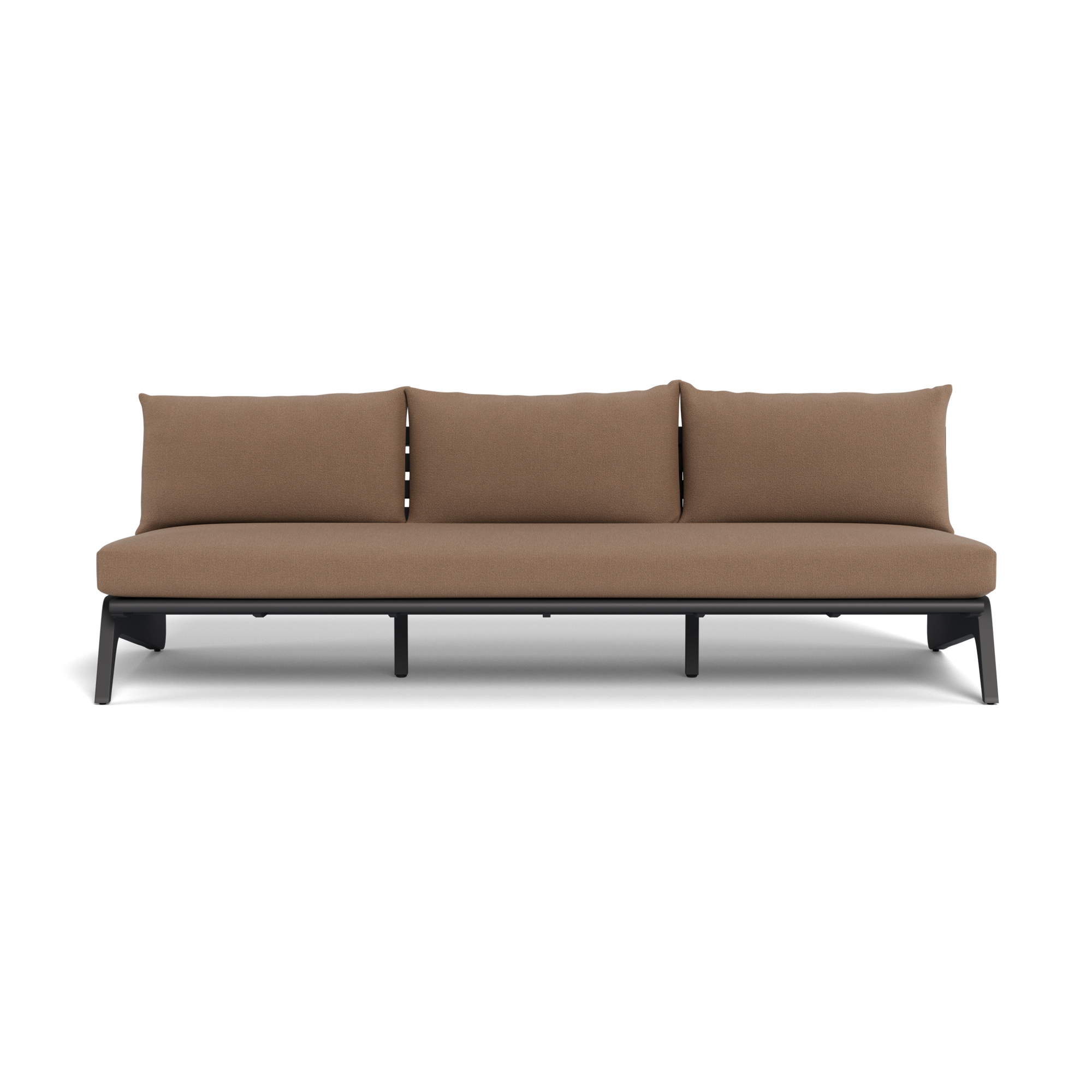 MLB Aluminum 3 Seat Armless Sofa