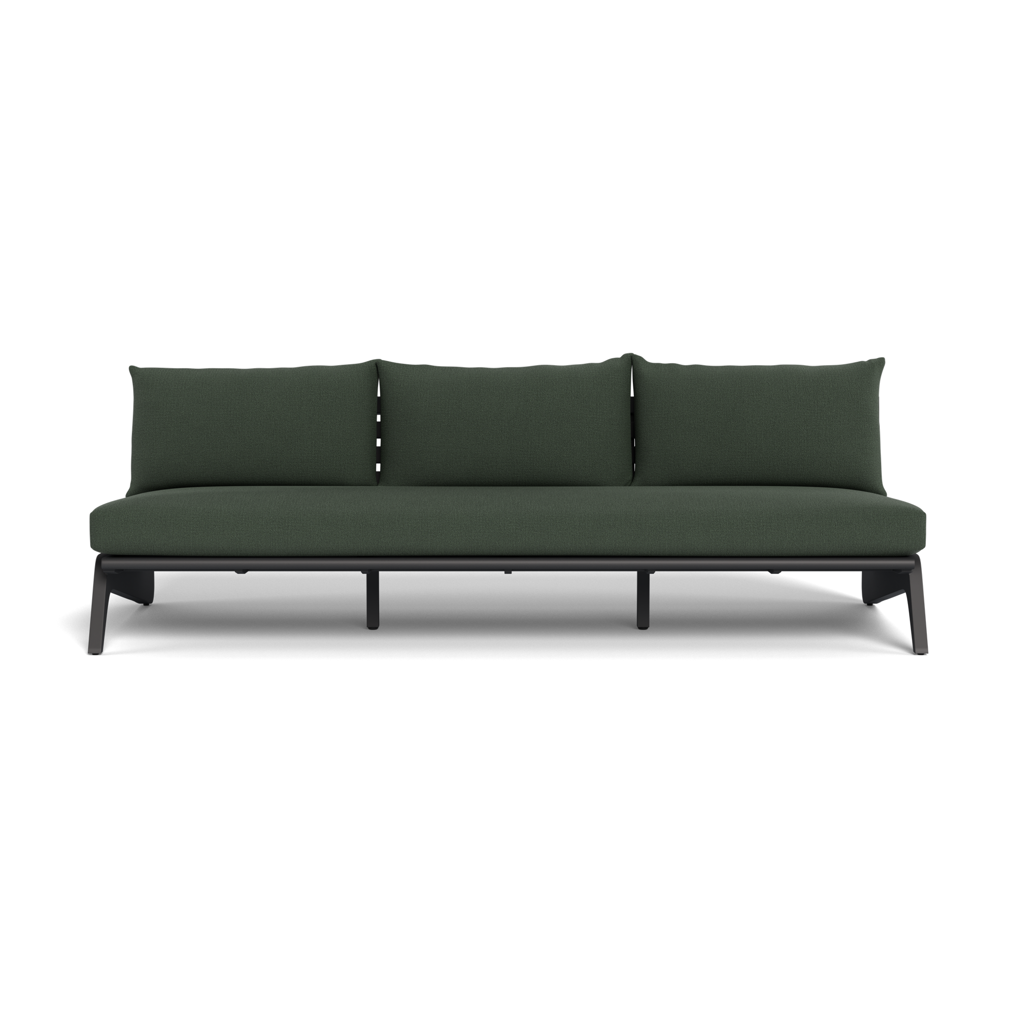 MLB Aluminum 3 Seat Armless Sofa