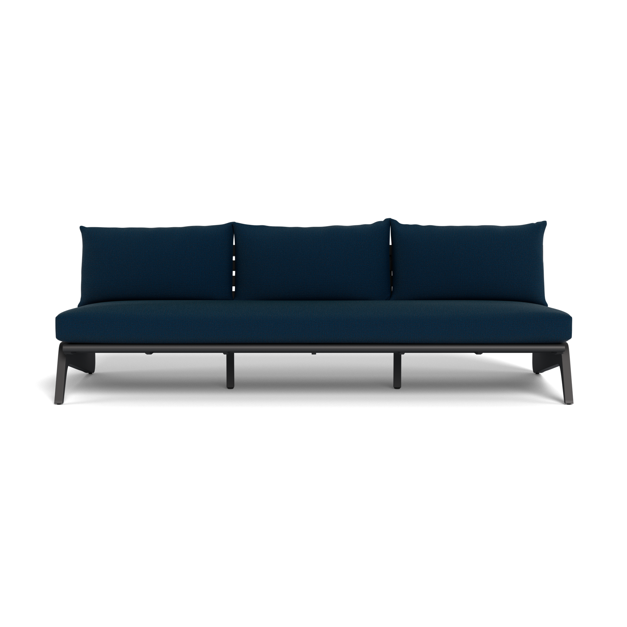 MLB Aluminum 3 Seat Armless Sofa