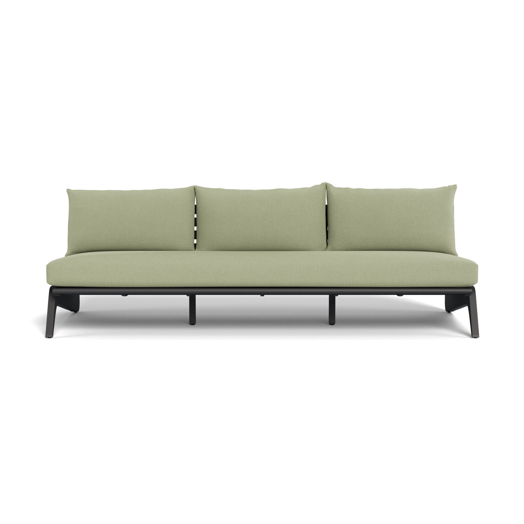 MLB Aluminum 3 Seat Armless Sofa