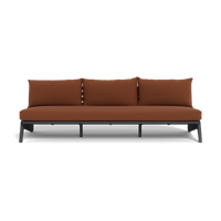 MLB Aluminum 3 Seat Armless Sofa