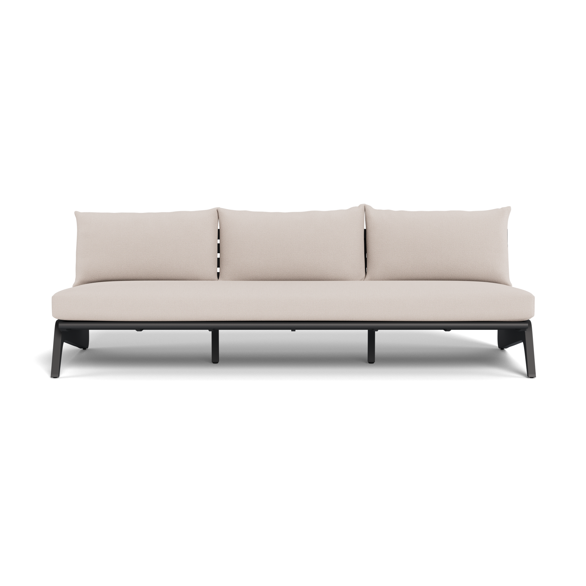 MLB Aluminum 3 Seat Armless Sofa