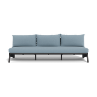 MLB Aluminum 3 Seat Armless Sofa