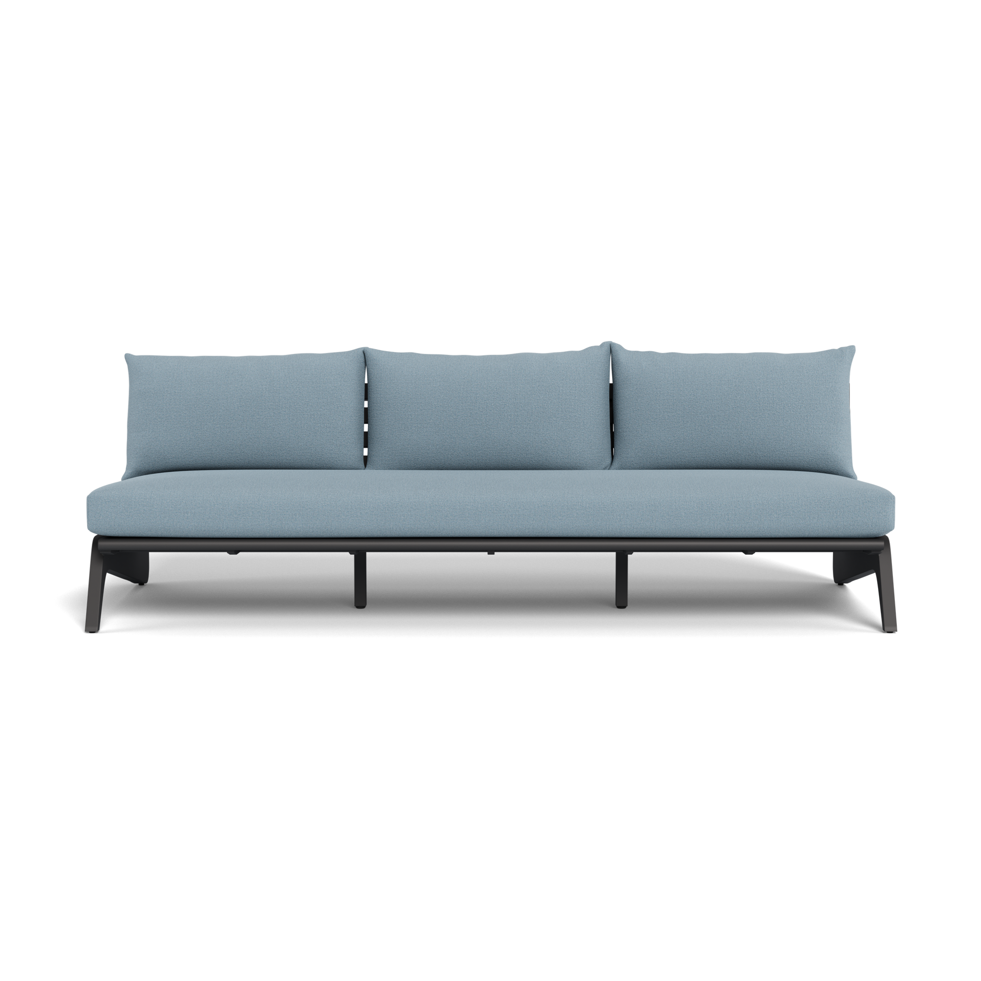 MLB Aluminum 3 Seat Armless Sofa