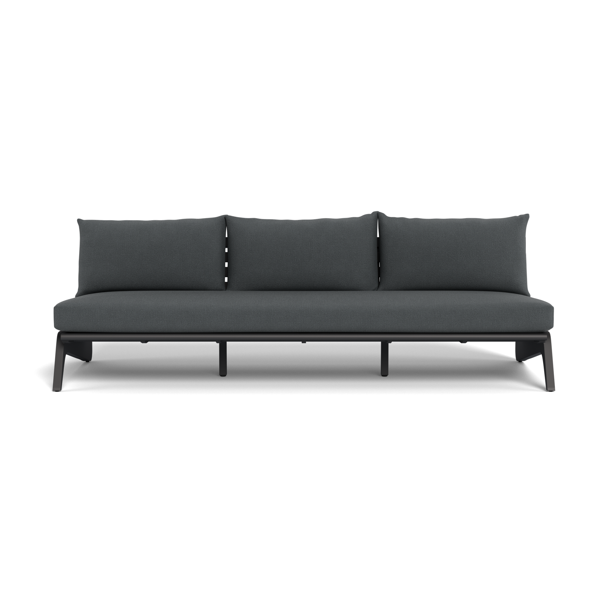 MLB Aluminum 3 Seat Armless Sofa