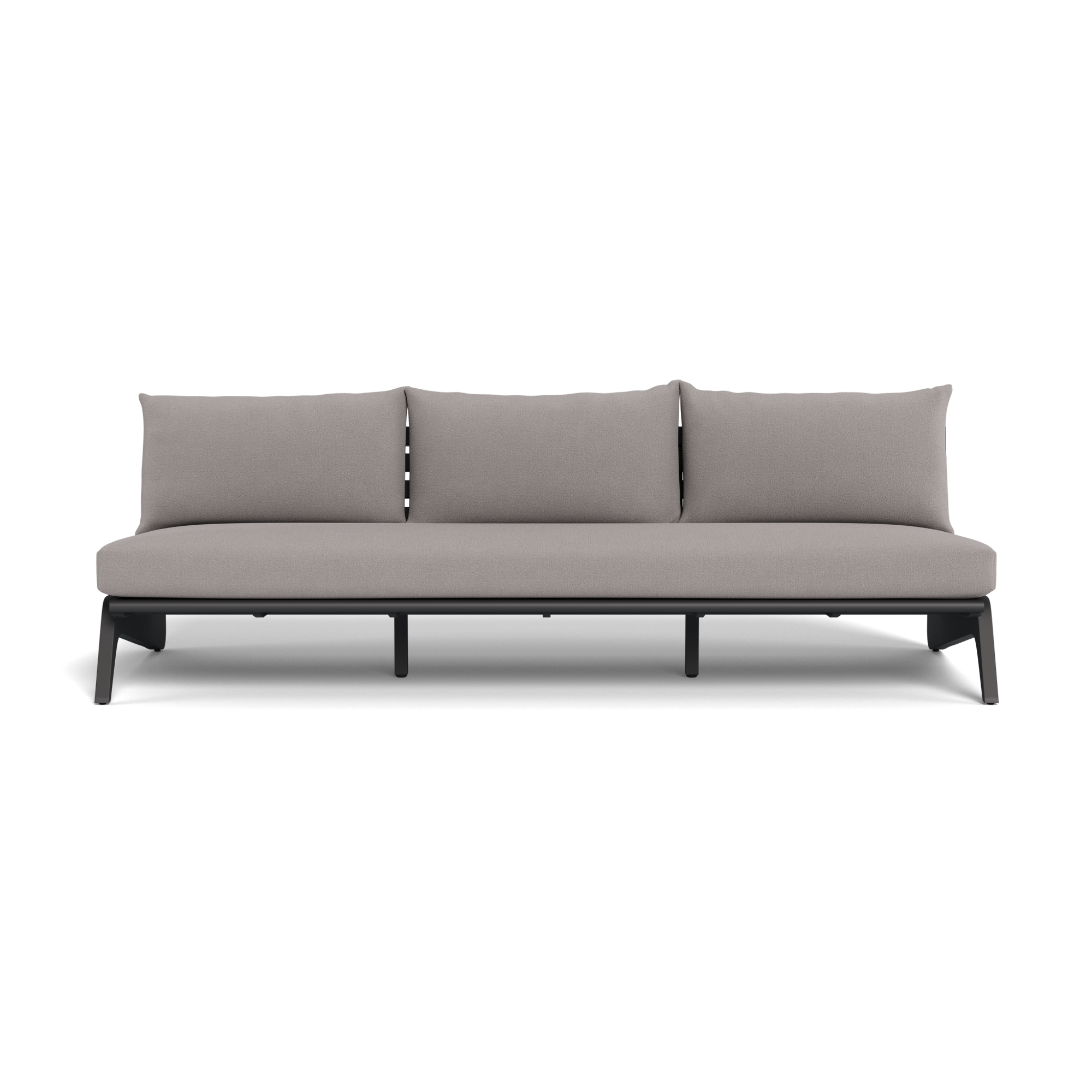 MLB Aluminum 3 Seat Armless Sofa