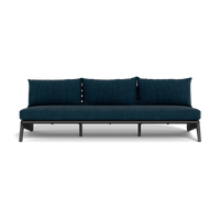MLB Aluminum 3 Seat Armless Sofa
