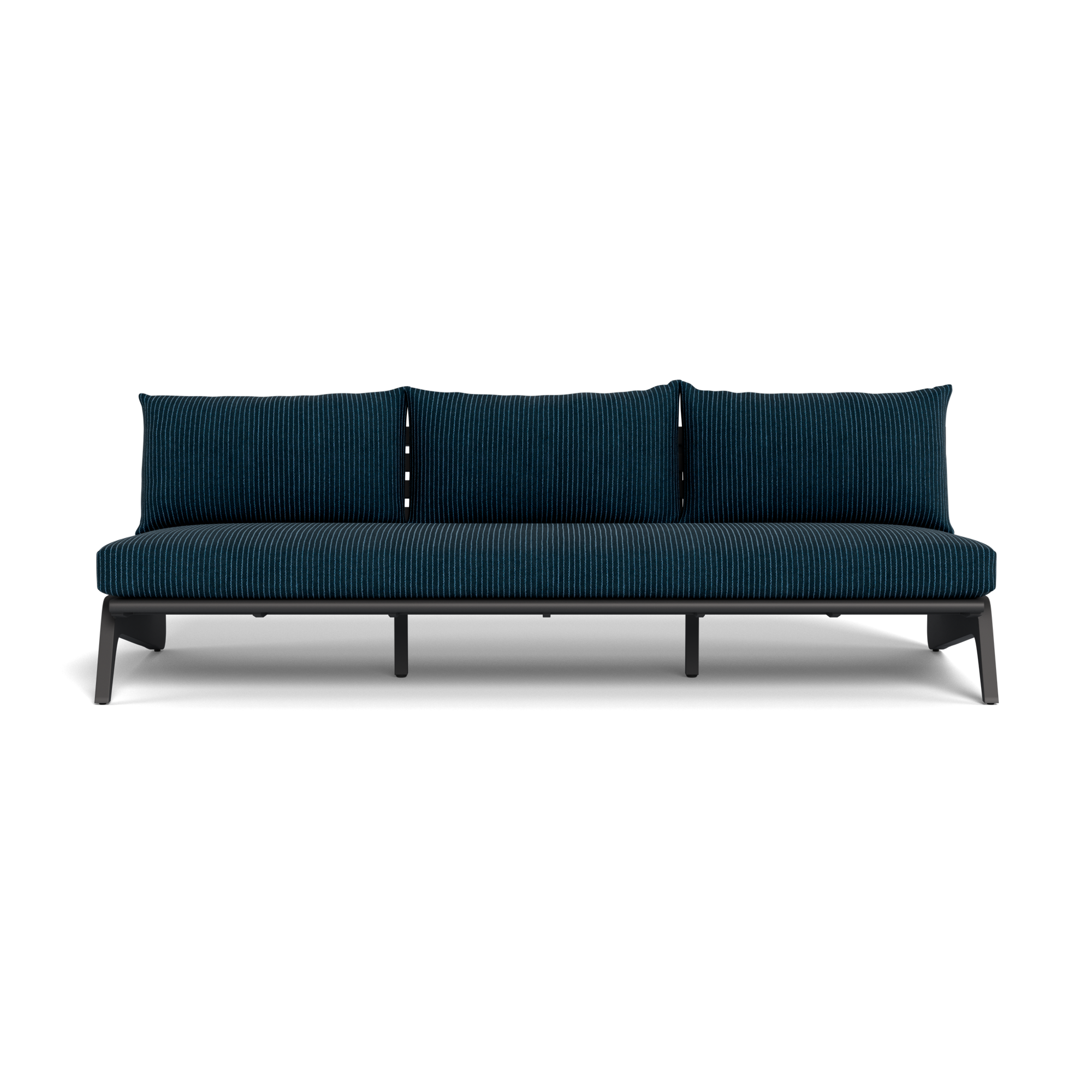 MLB Aluminum 3 Seat Armless Sofa