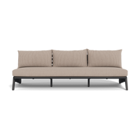 MLB Aluminum 3 Seat Armless Sofa