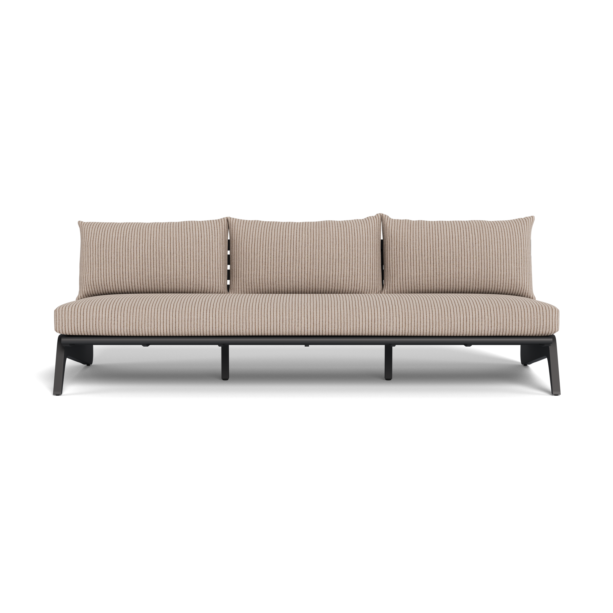 MLB Aluminum 3 Seat Armless Sofa