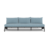 MLB Aluminum 3 Seat Armless Sofa