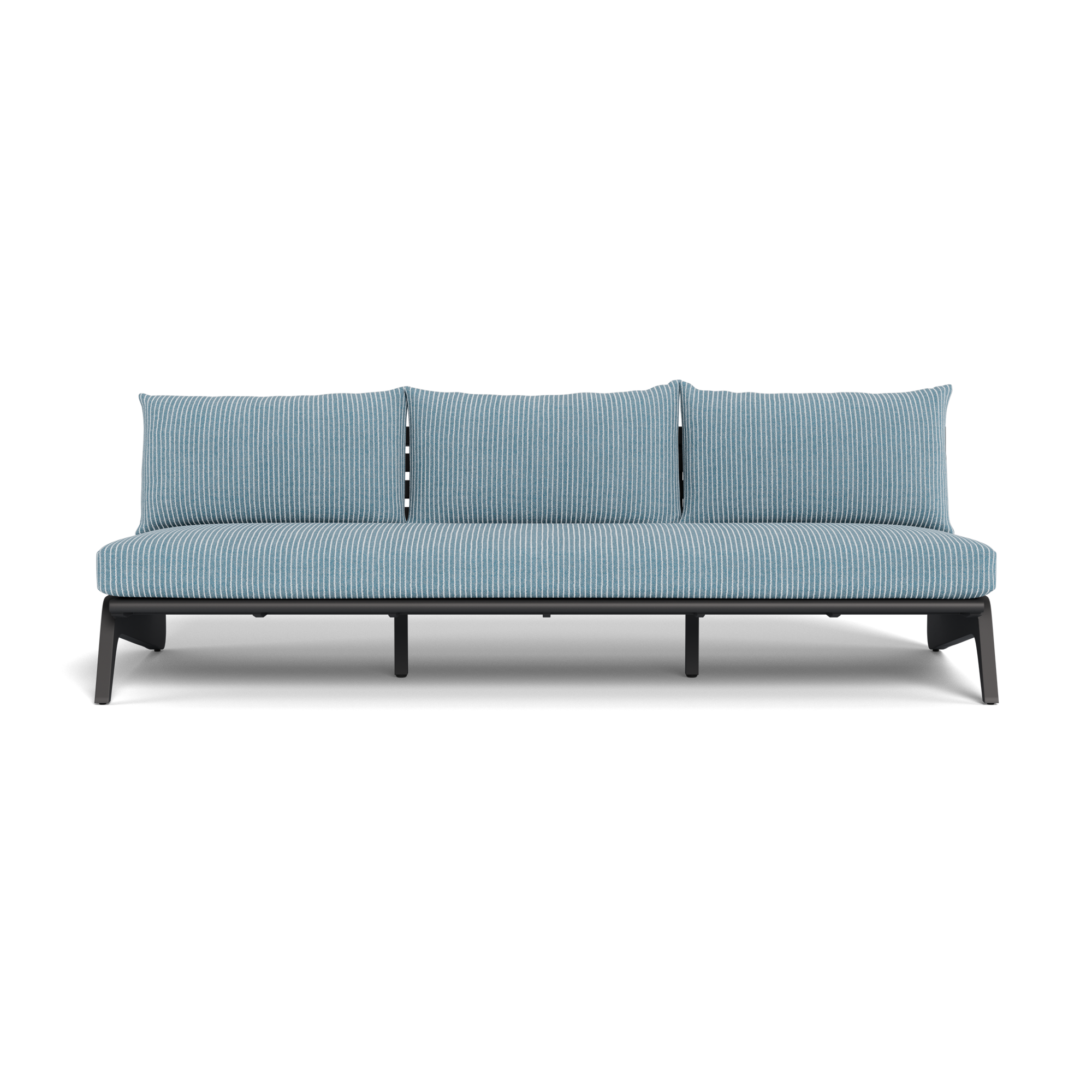 MLB Aluminum 3 Seat Armless Sofa