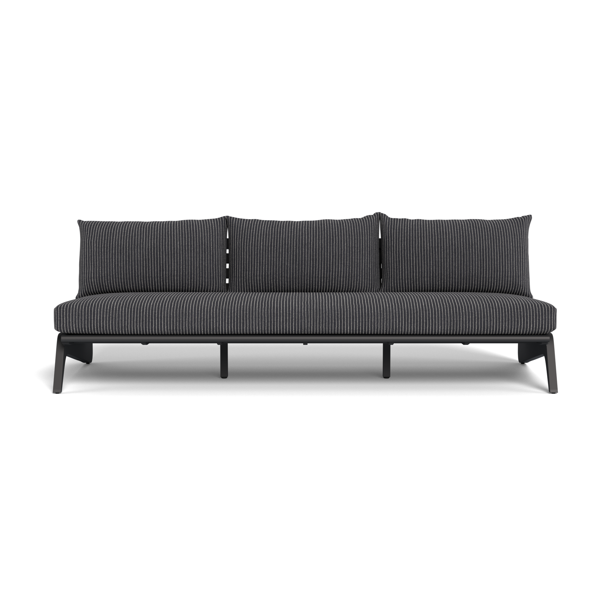 MLB Aluminum 3 Seat Armless Sofa