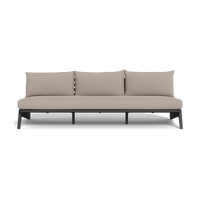 MLB Aluminum 3 Seat Armless Sofa
