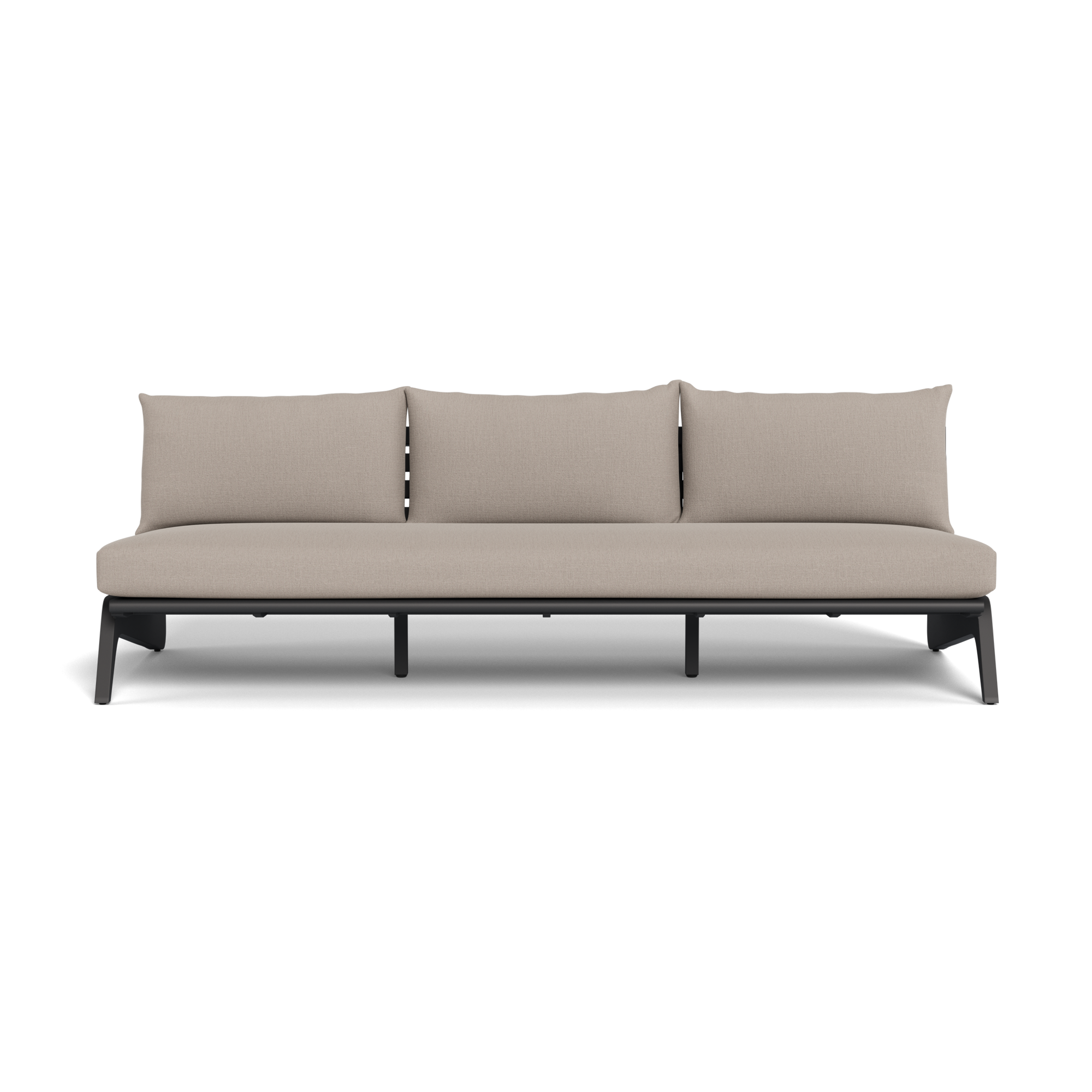 MLB Aluminum 3 Seat Armless Sofa