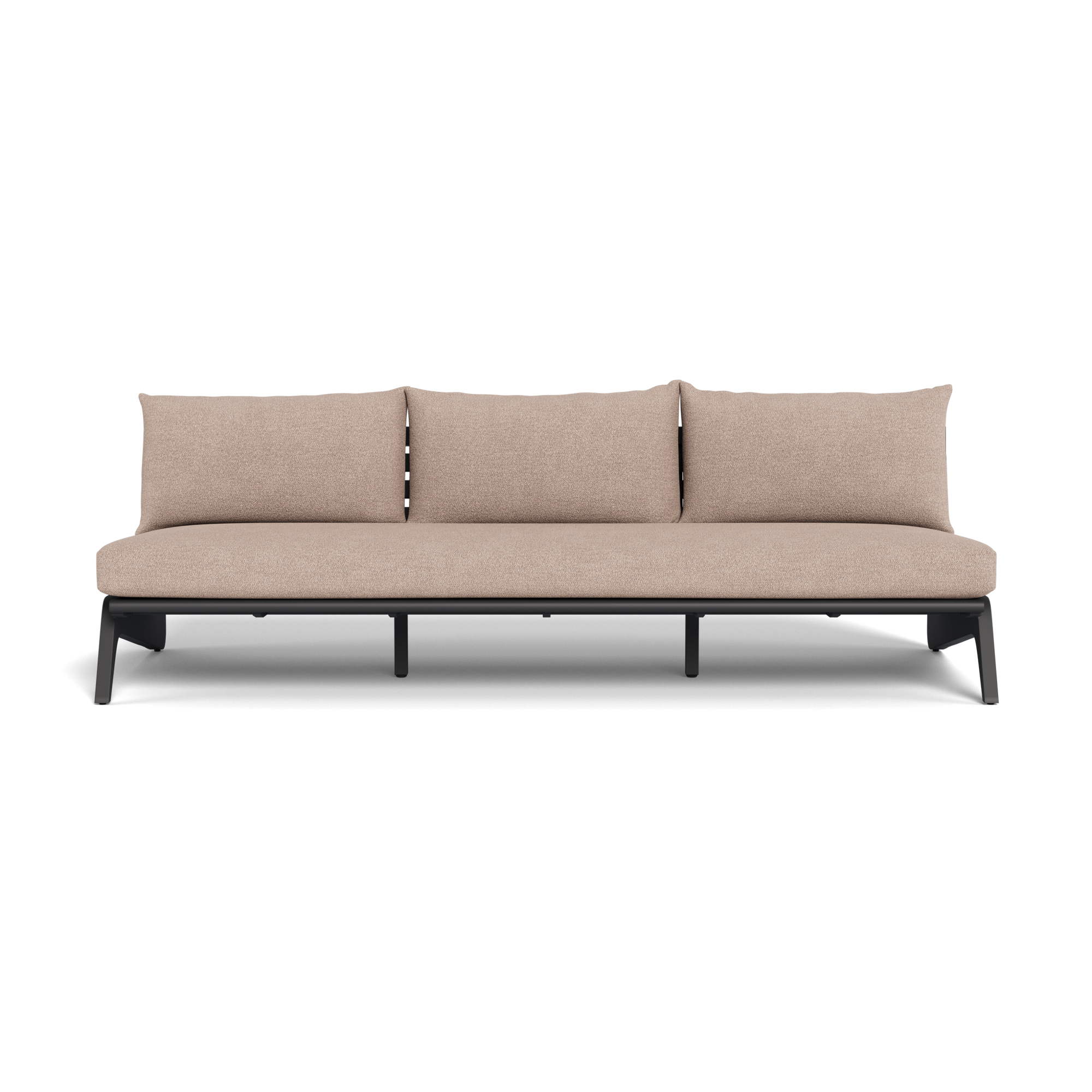 MLB Aluminum 3 Seat Armless Sofa