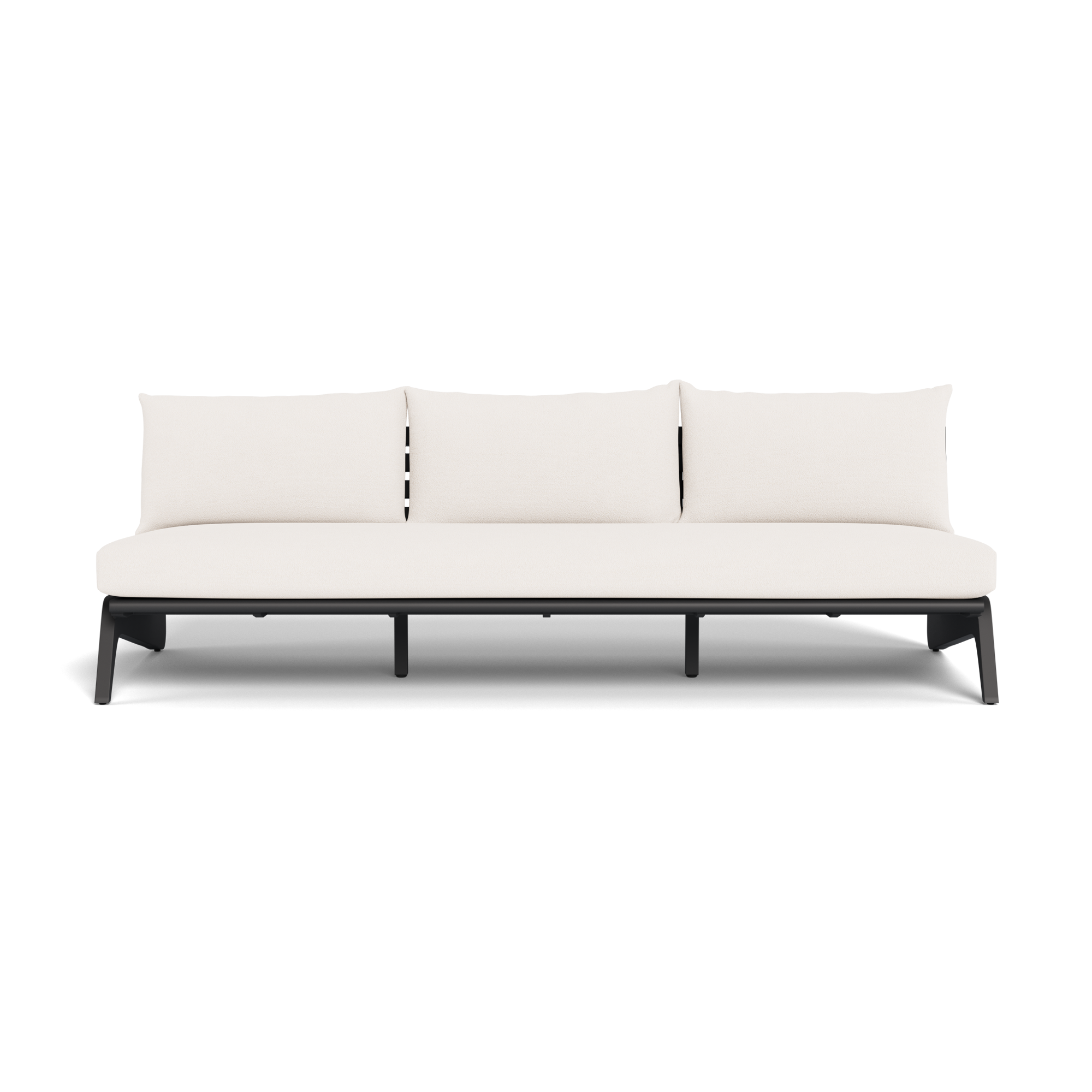 MLB Aluminum 3 Seat Armless Sofa