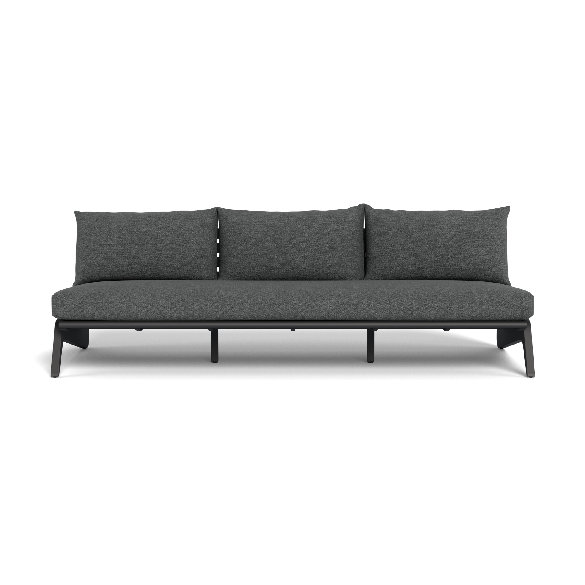 MLB Aluminum 3 Seat Armless Sofa
