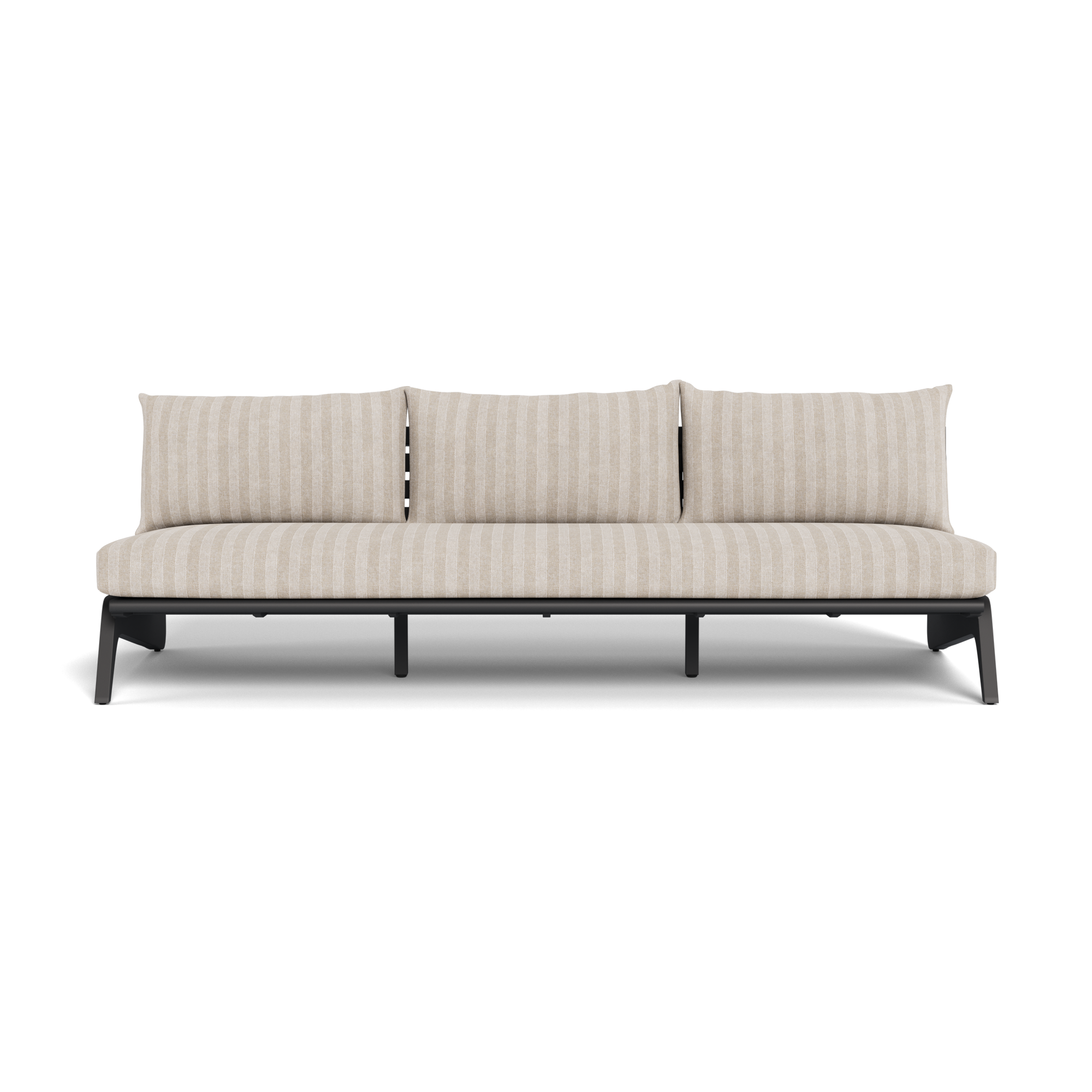 MLB Aluminum 3 Seat Armless Sofa