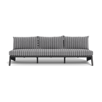 MLB Aluminum 3 Seat Armless Sofa