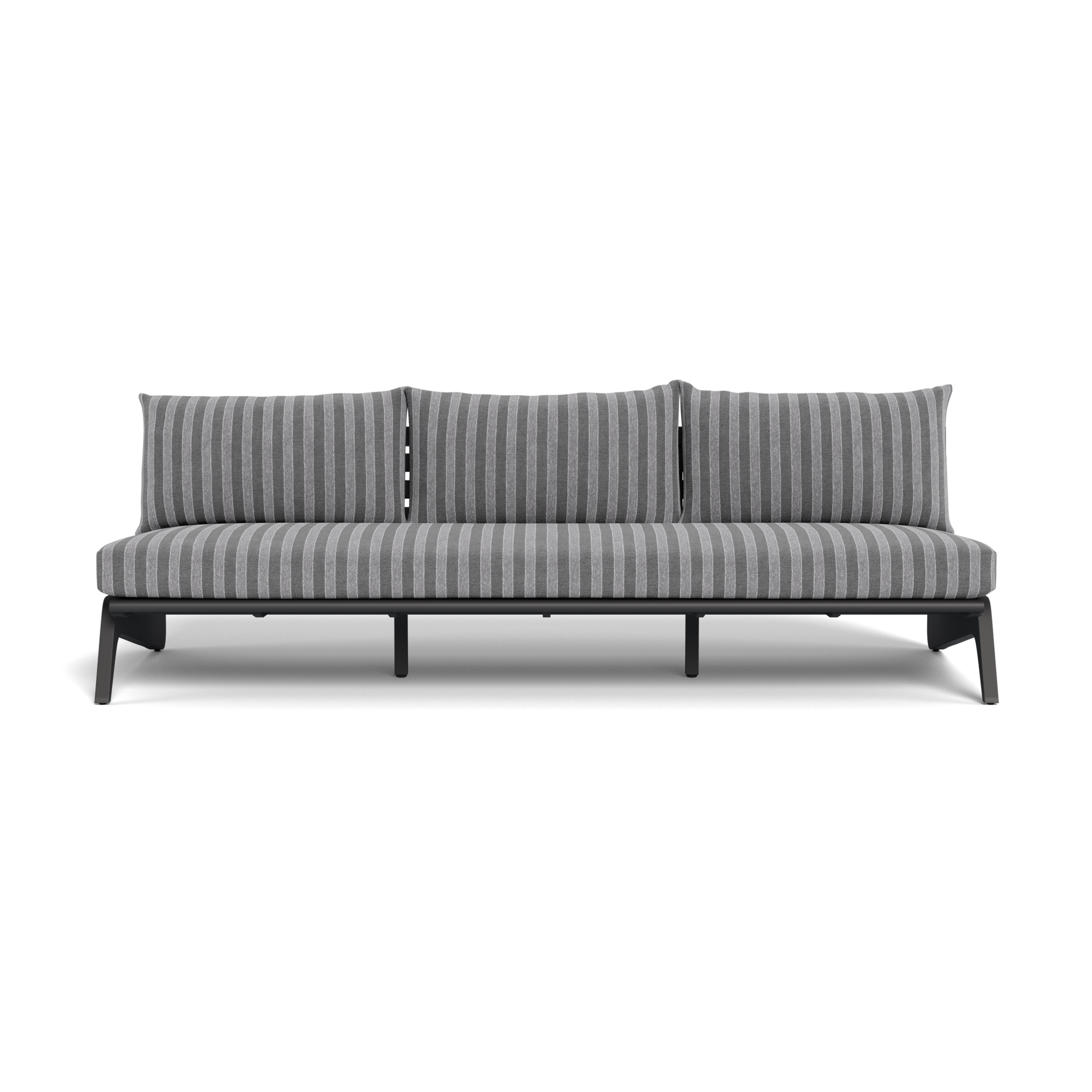 MLB Aluminum 3 Seat Armless Sofa