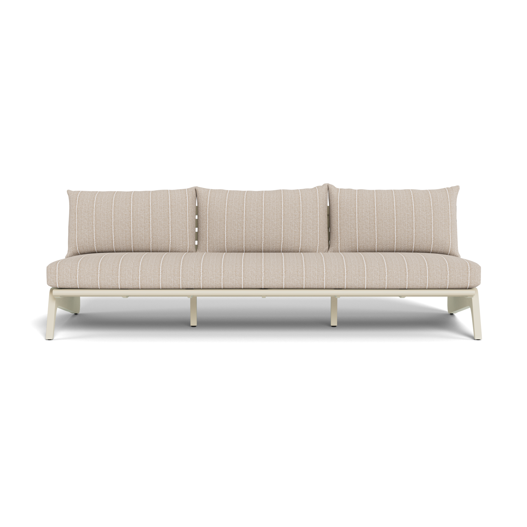 MLB Aluminum 3 Seat Armless Sofa