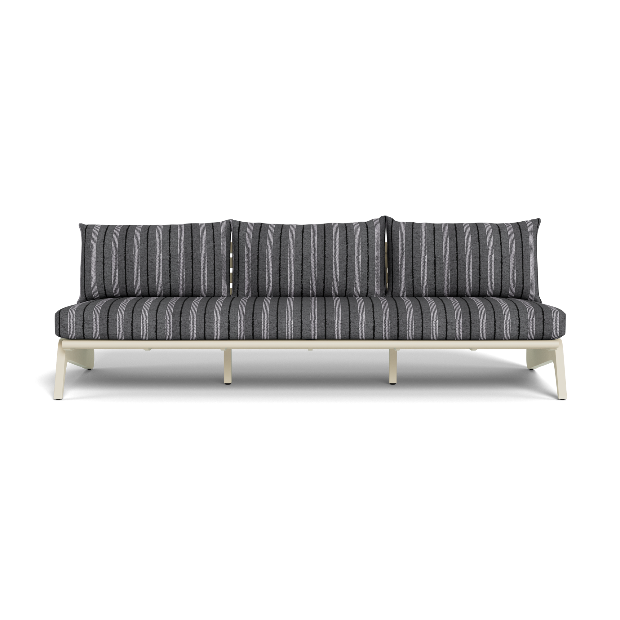 MLB Aluminum 3 Seat Armless Sofa