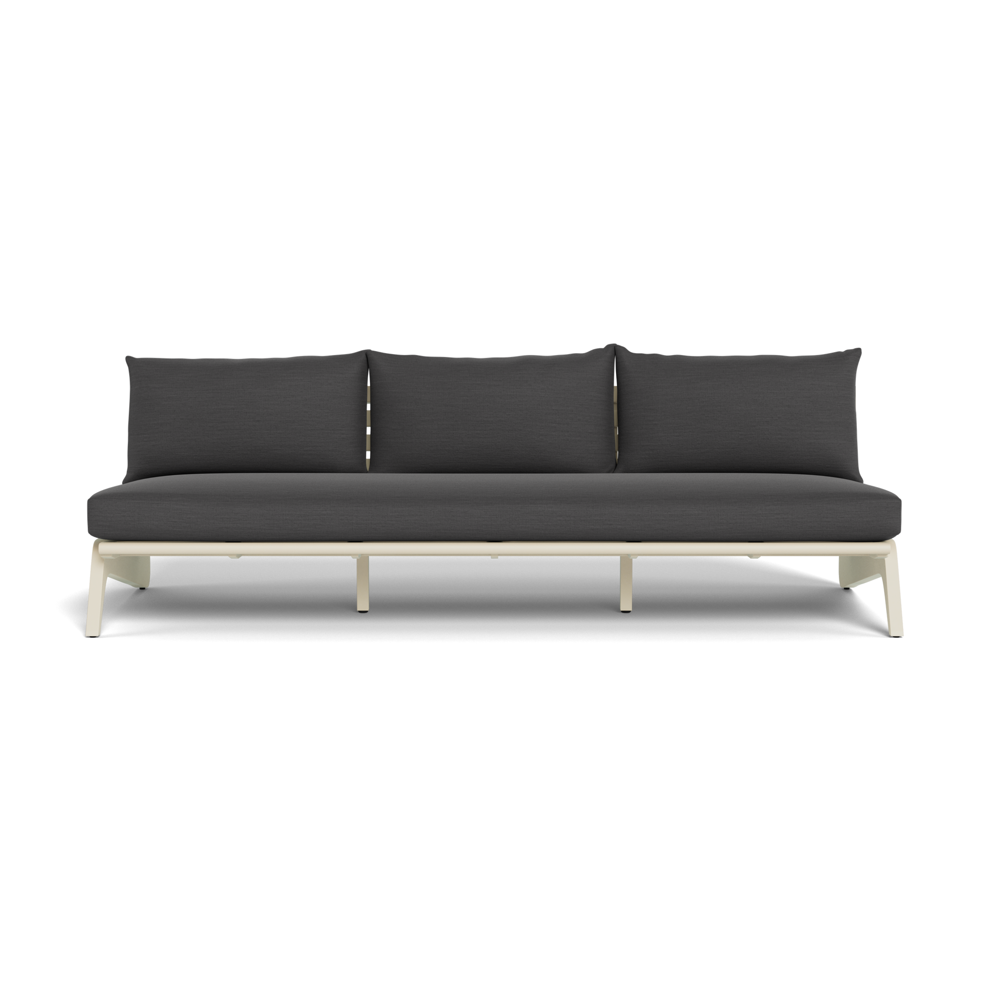 MLB Aluminum 3 Seat Armless Sofa