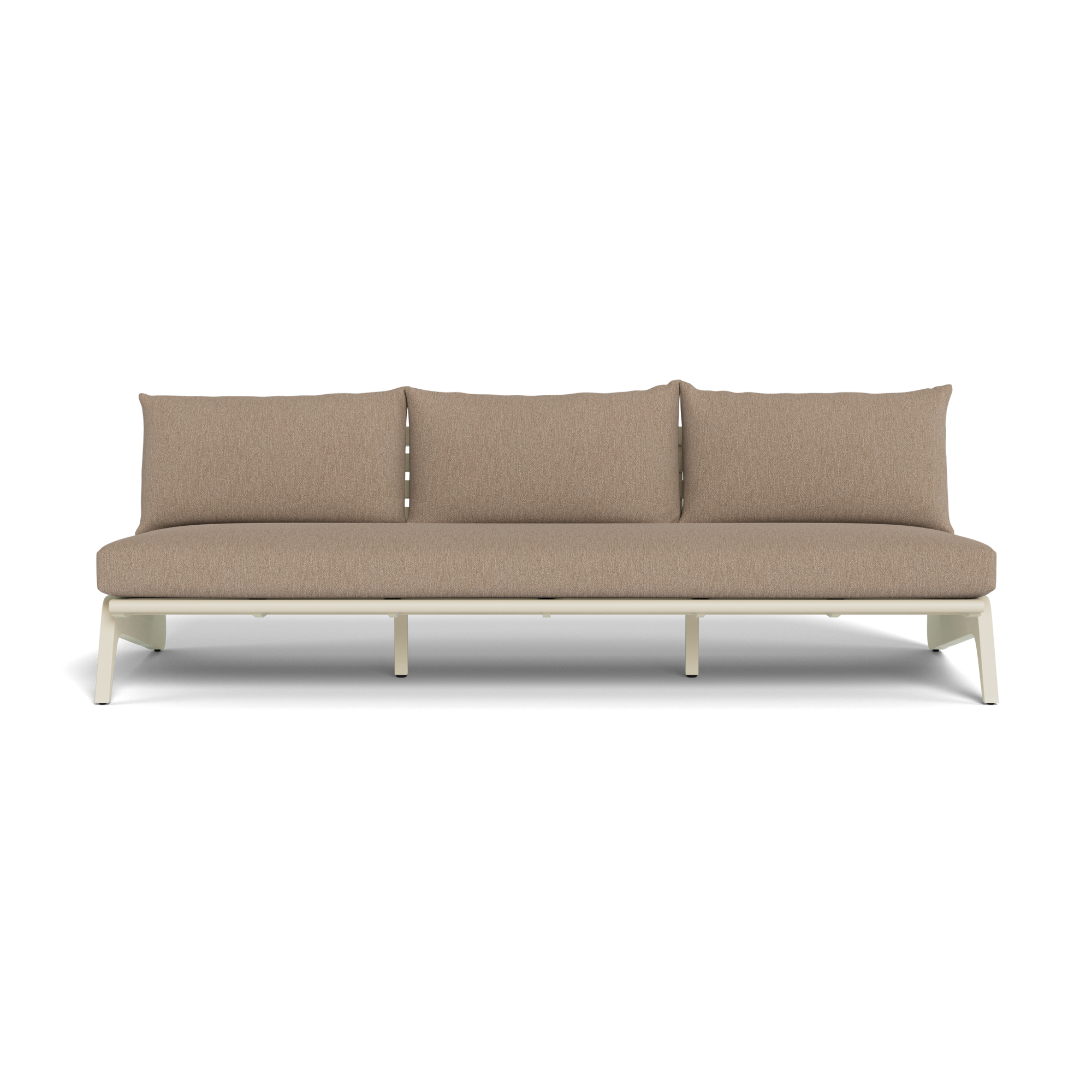MLB Aluminum 3 Seat Armless Sofa