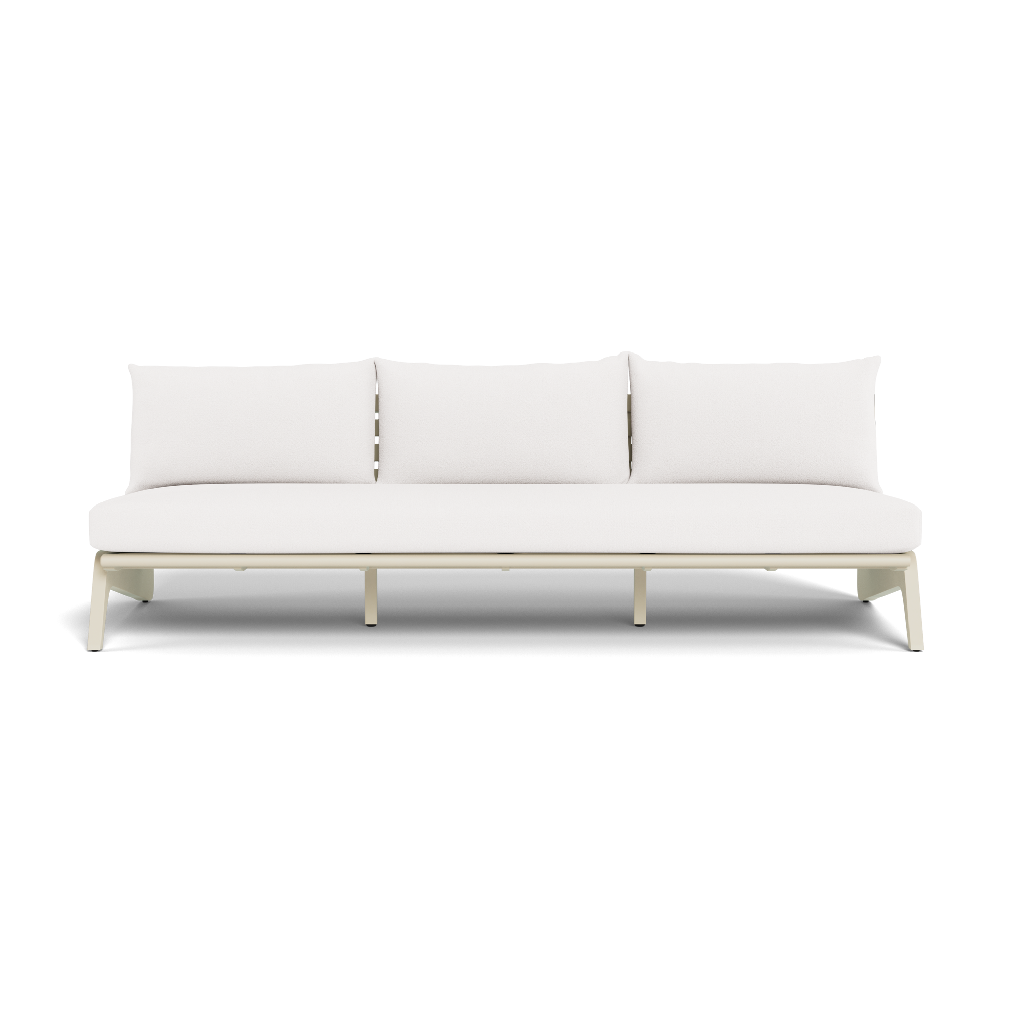 MLB Aluminum 3 Seat Armless Sofa