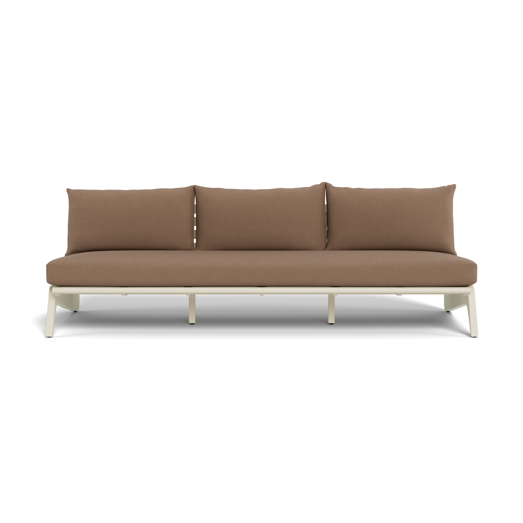 MLB Aluminum 3 Seat Armless Sofa