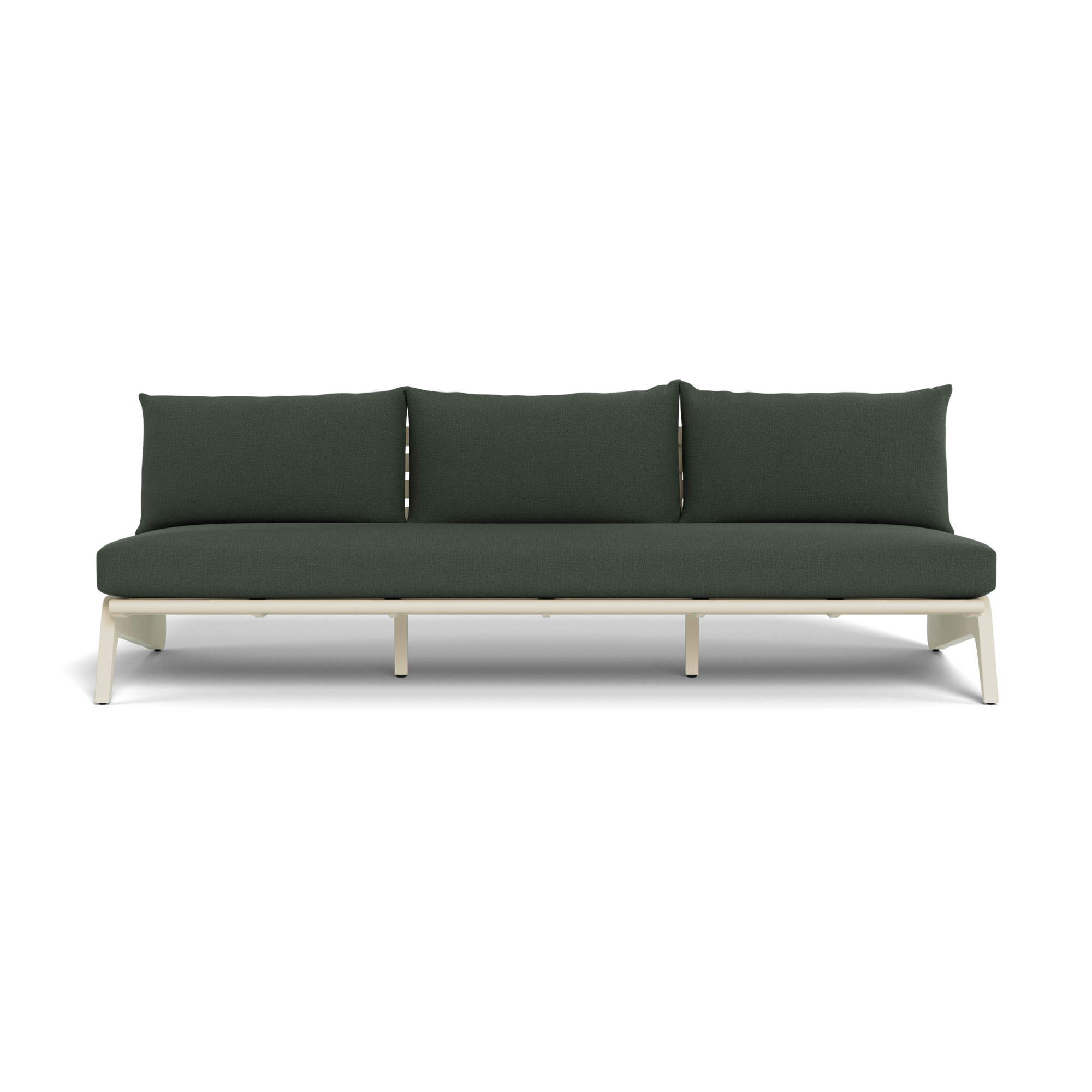 MLB Aluminum 3 Seat Armless Sofa