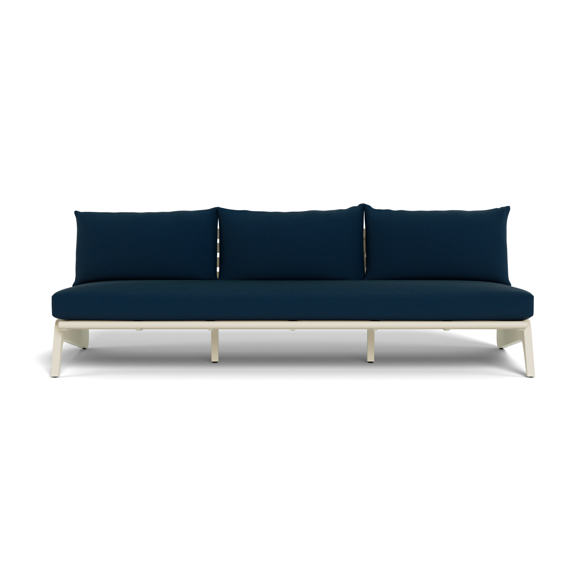 MLB Aluminum 3 Seat Armless Sofa