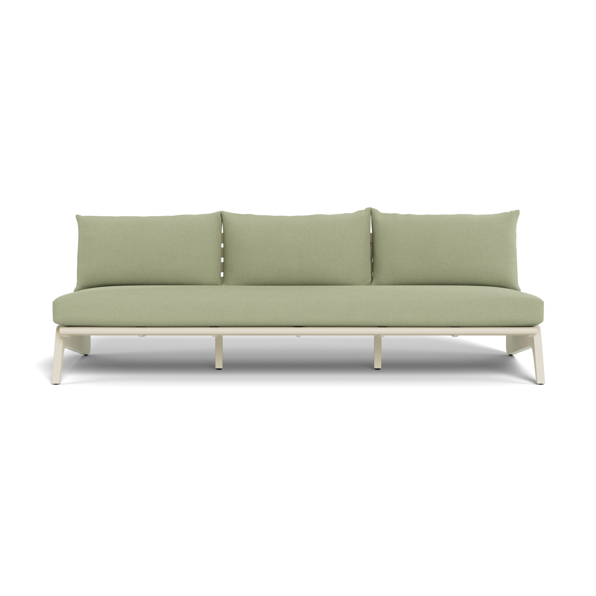 MLB Aluminum 3 Seat Armless Sofa