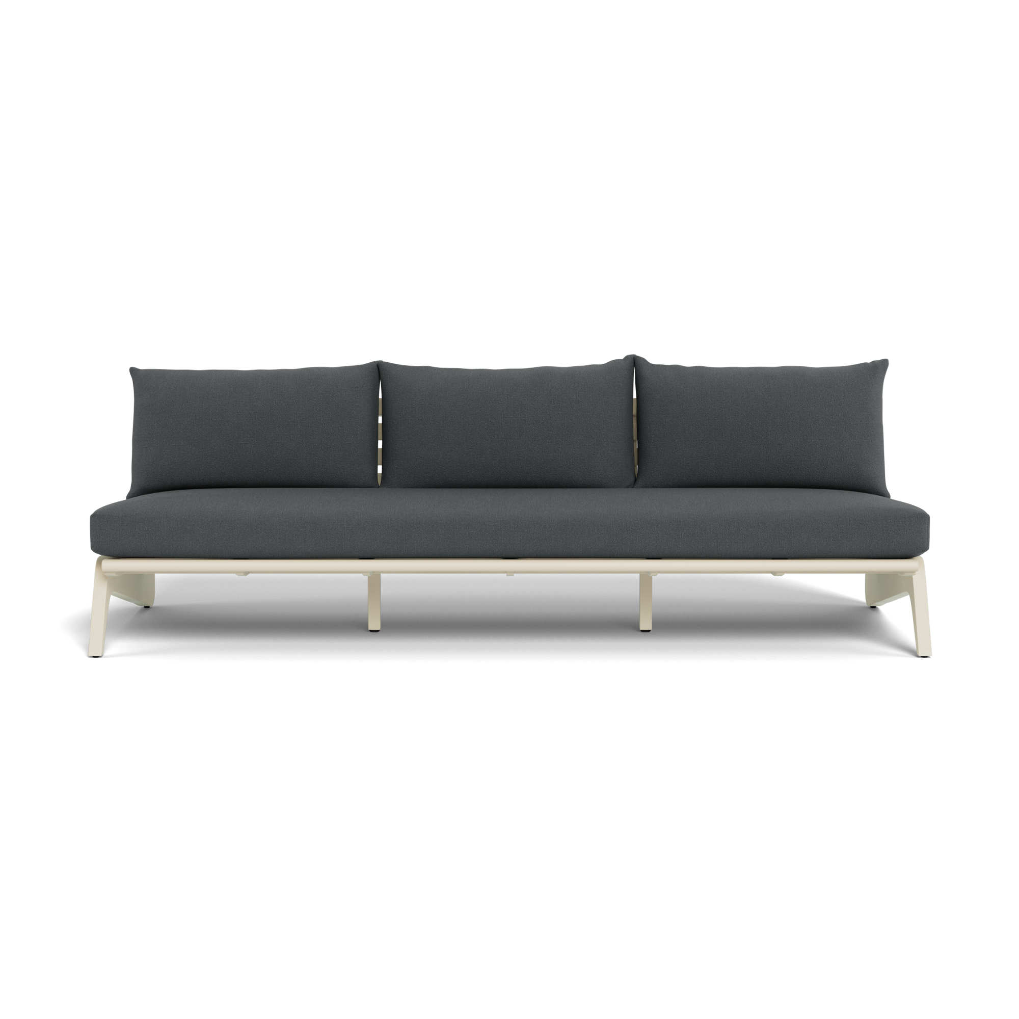 MLB Aluminum 3 Seat Armless Sofa
