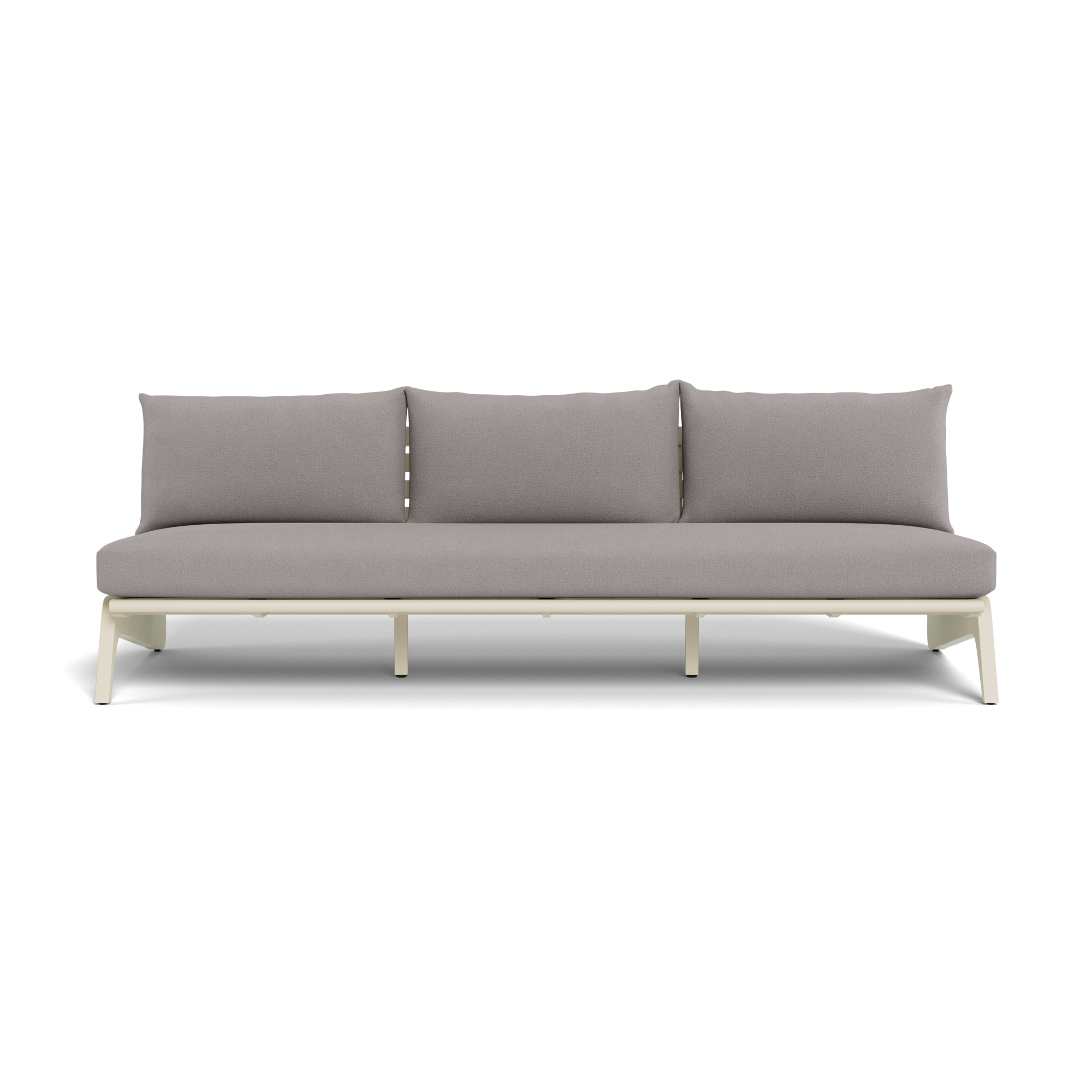 MLB Aluminum 3 Seat Armless Sofa