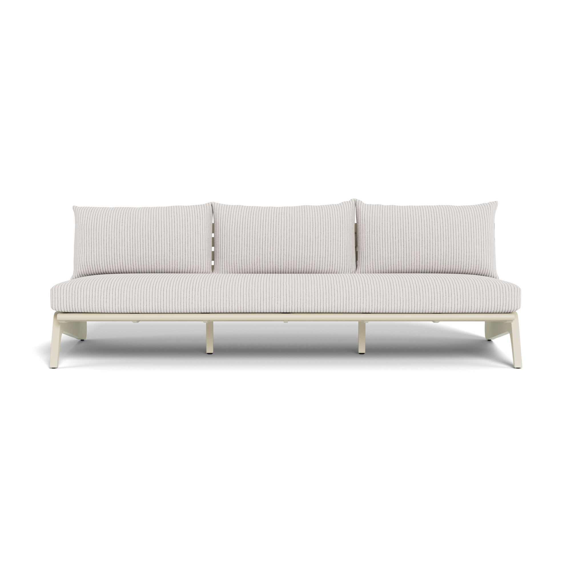 MLB Aluminum 3 Seat Armless Sofa