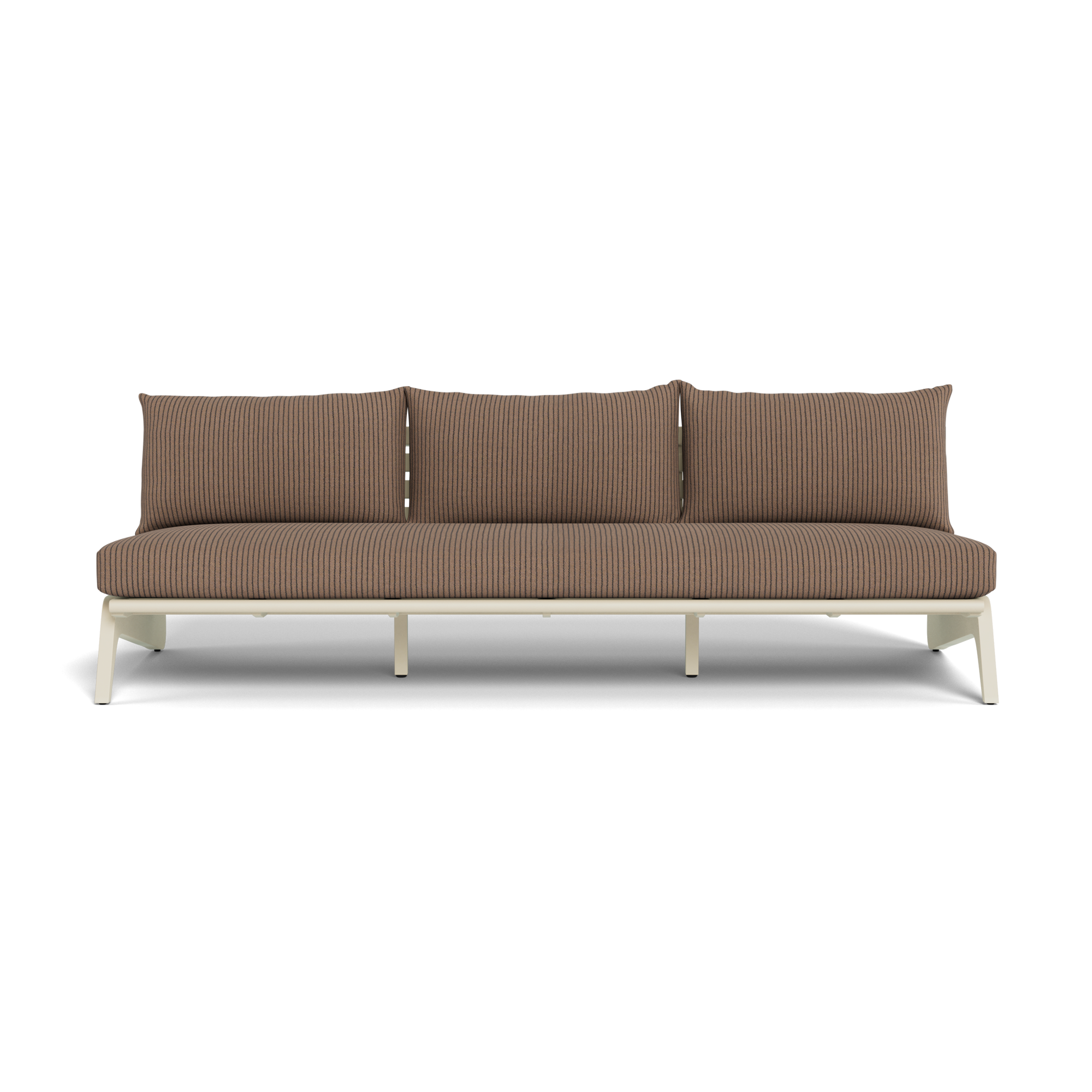 MLB Aluminum 3 Seat Armless Sofa