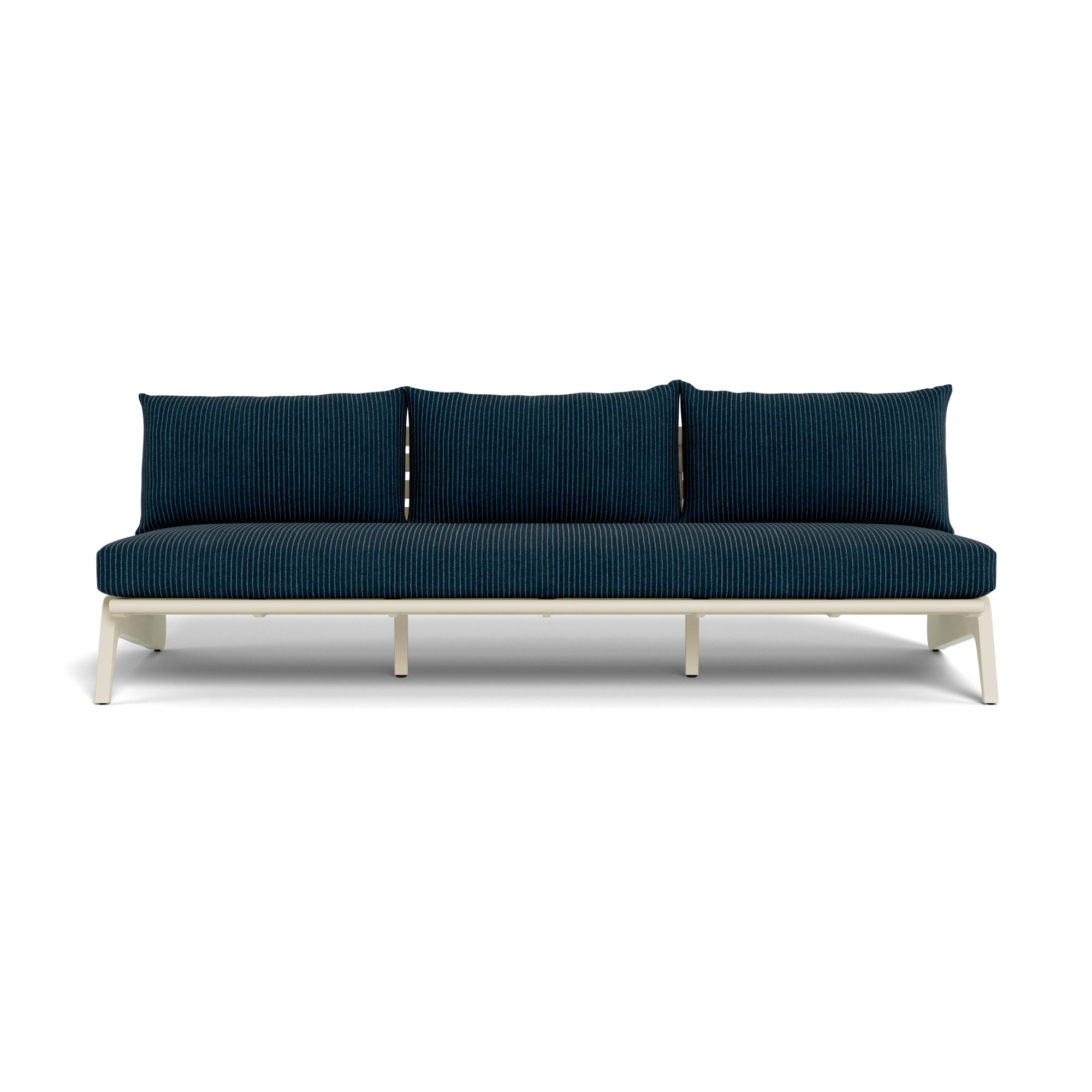 MLB Aluminum 3 Seat Armless Sofa