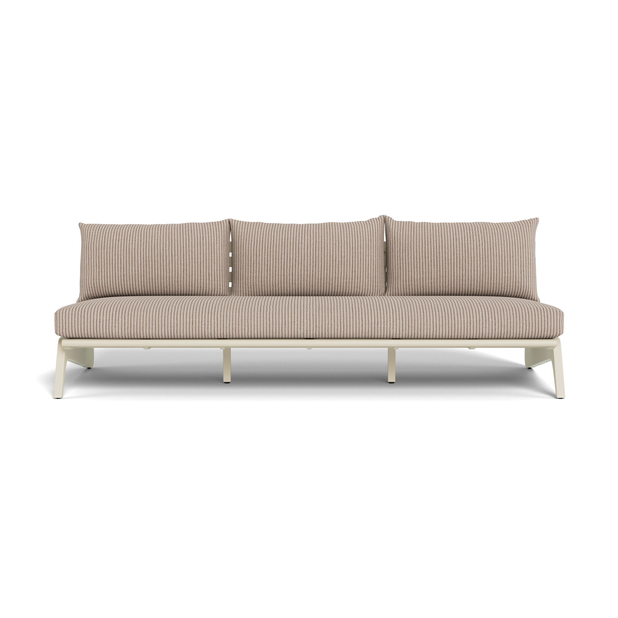 MLB Aluminum 3 Seat Armless Sofa