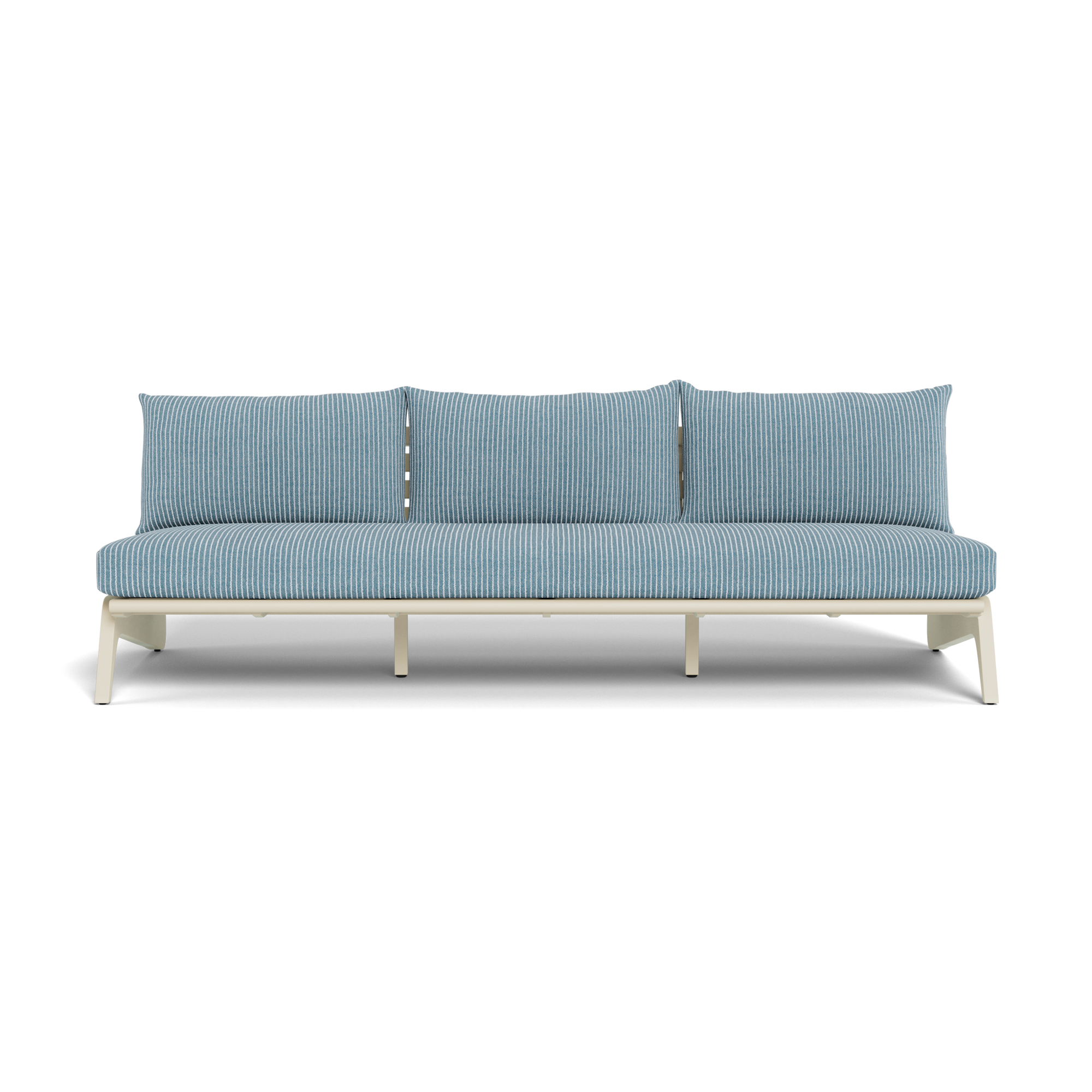 MLB Aluminum 3 Seat Armless Sofa