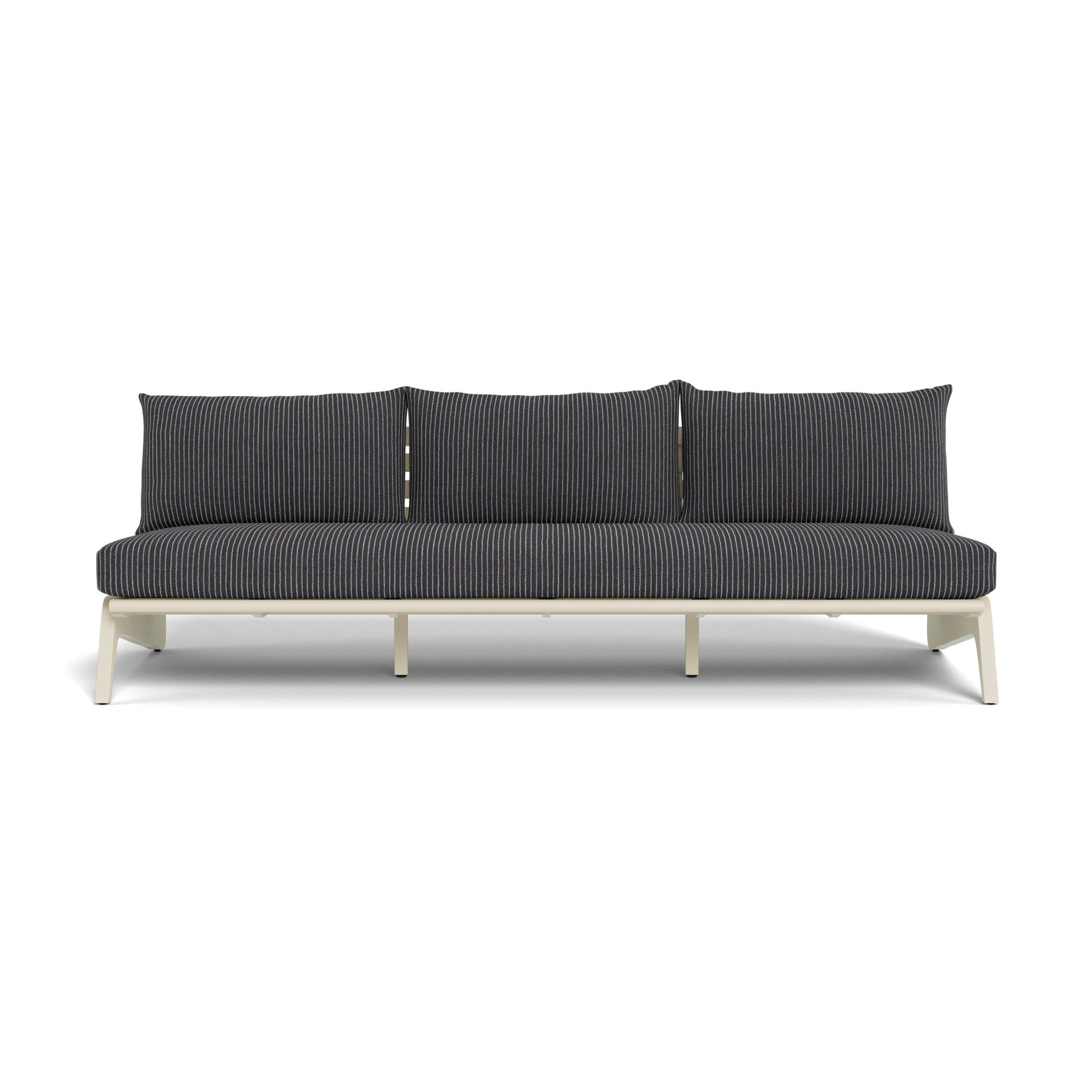 MLB Aluminum 3 Seat Armless Sofa